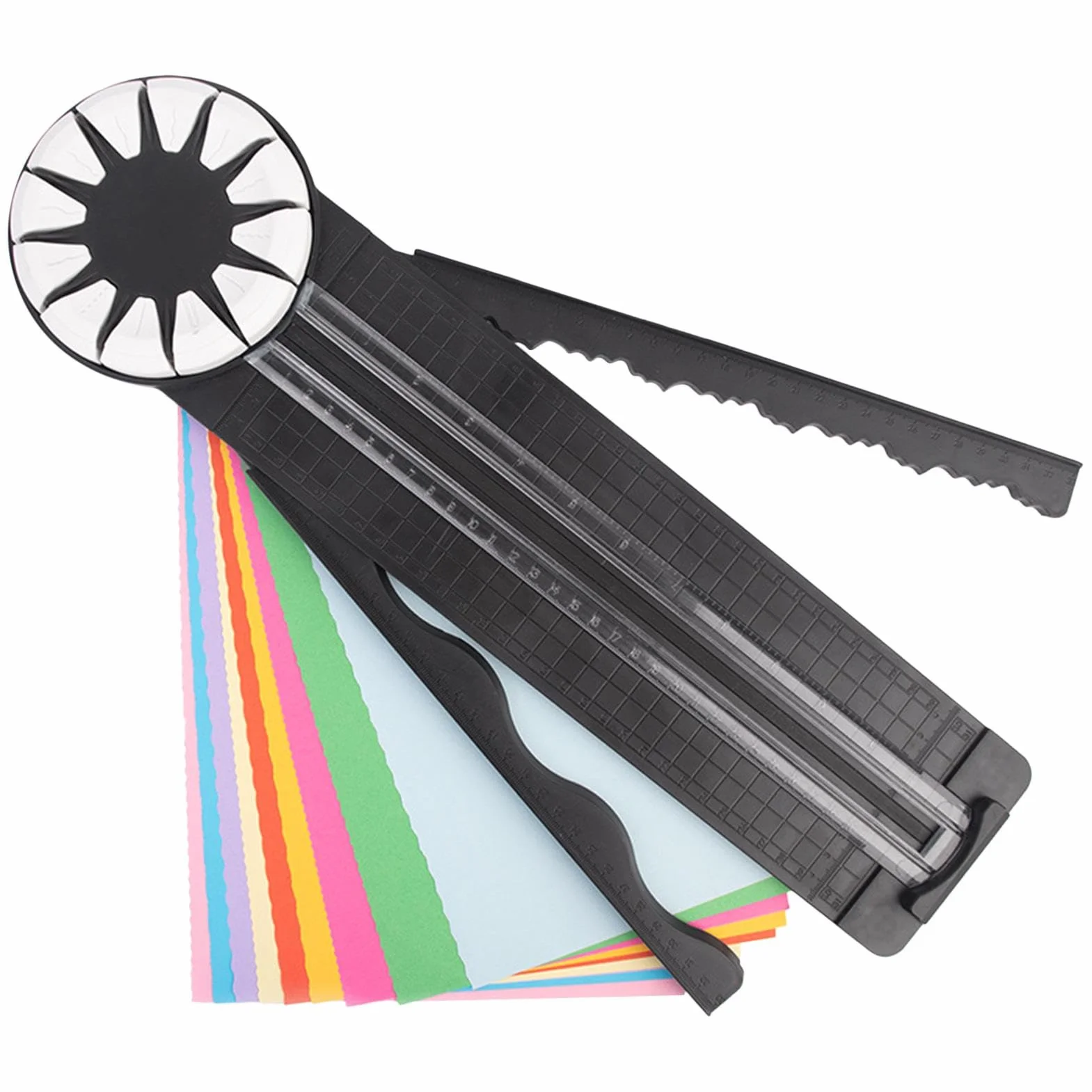 Taglierina per carta – Strumento per scrapbooking | Macchina per la lavorazione della carta stabile con misure | Taglierina efficiente per la creazione di biglietti e album di ritagli