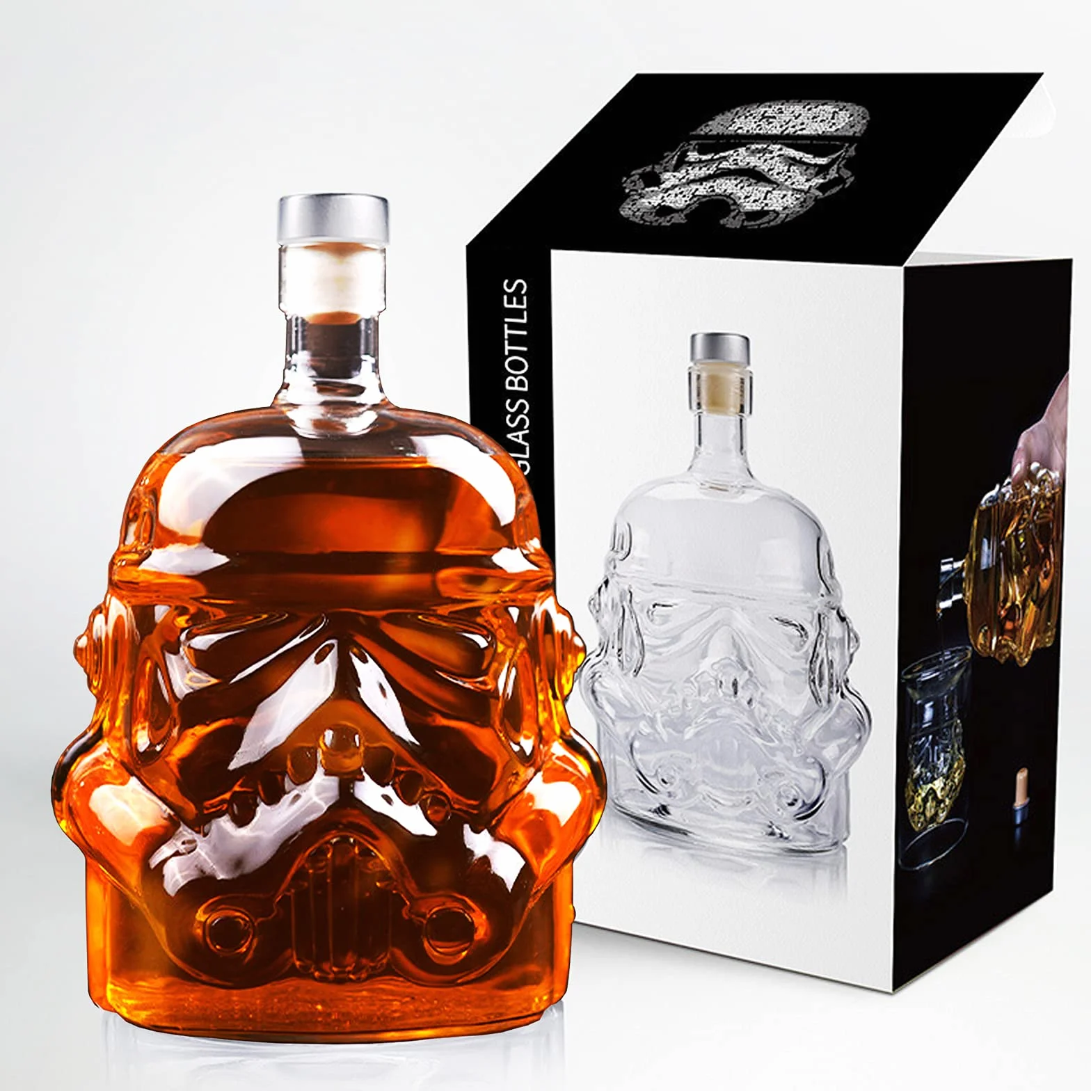 Caraffa da whisky, bicchiere da whisky, caraffa da whisky, per vino, liquore, scotch, bourbon, brandy, 750 ml