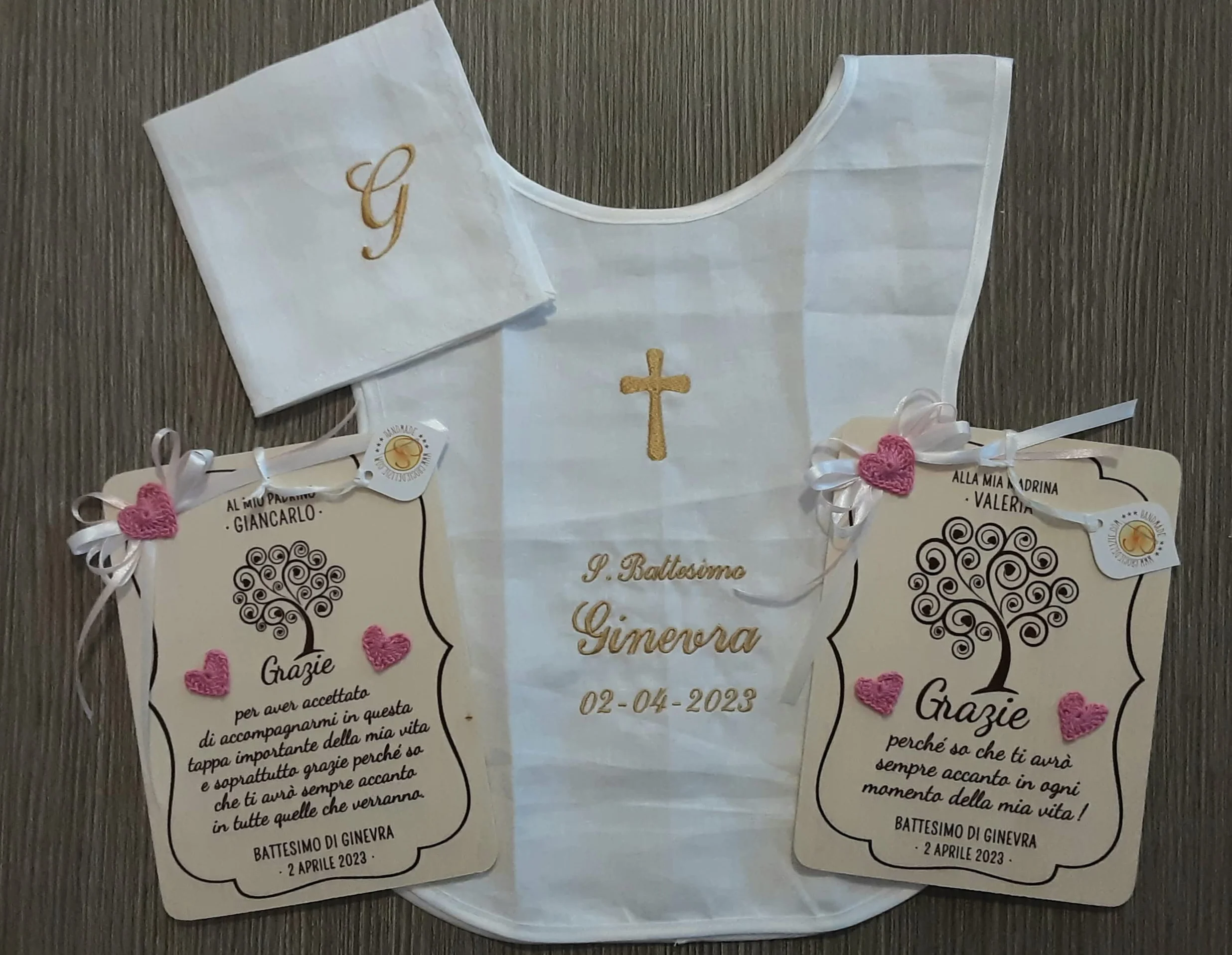 Targa targhetta ricordo per madrina padrino battesimo cresima idea regalo personalizzata nome e data con scatola regalo