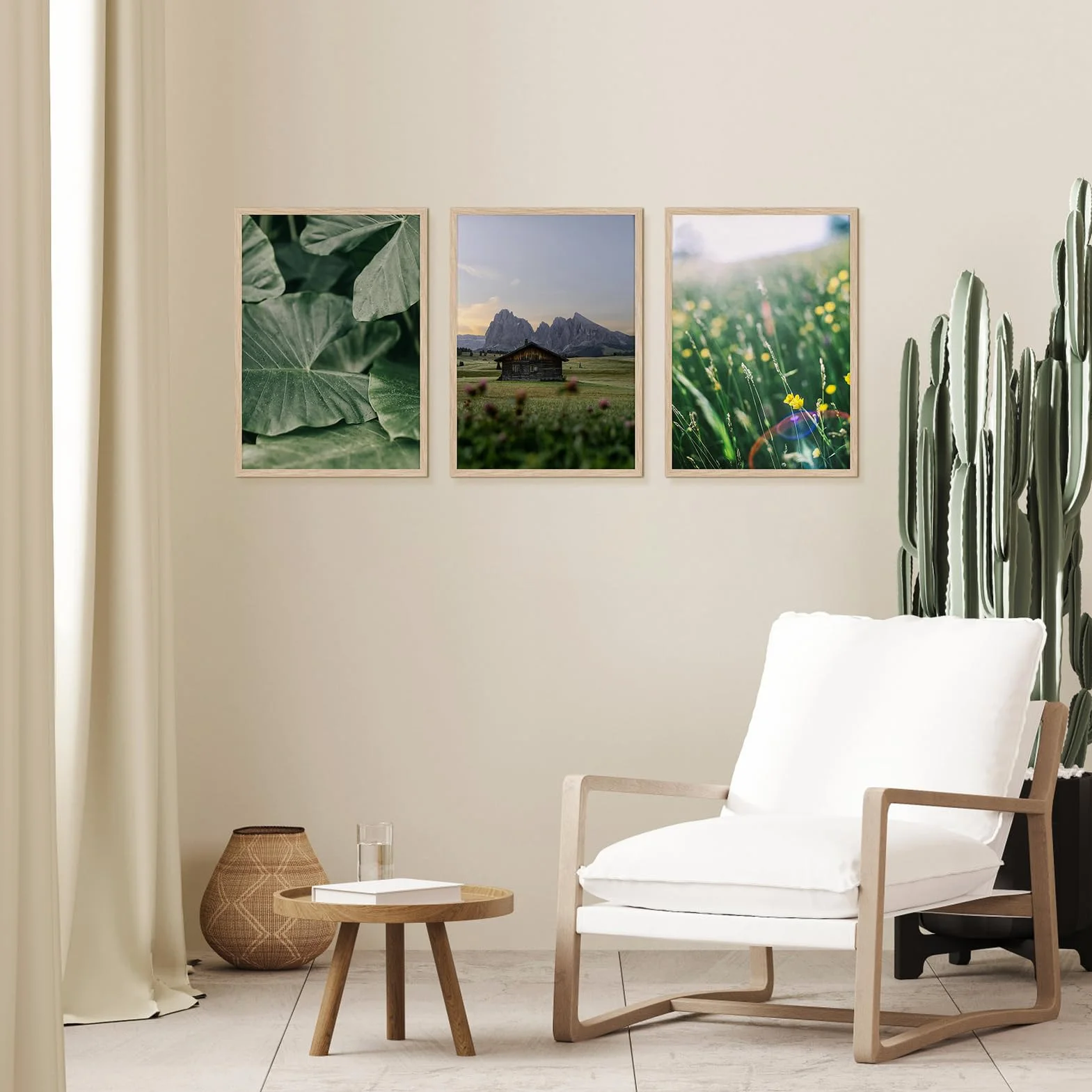 Hoikwo Cornice portafoto in legno di quercia formato A3 confezione da 3 29,7 x 42 cm