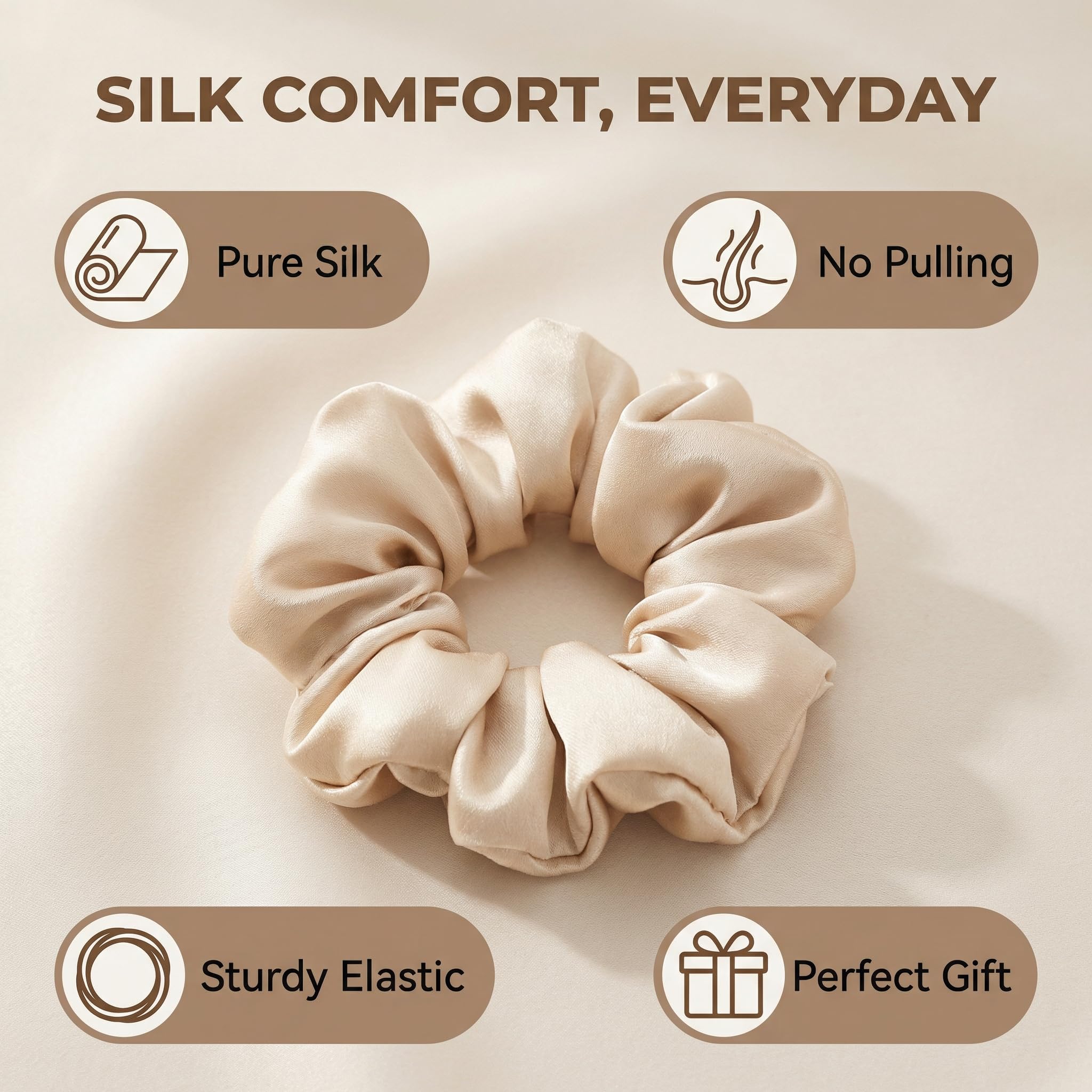 Mulberry Silk Skinny Hair Scrunchies