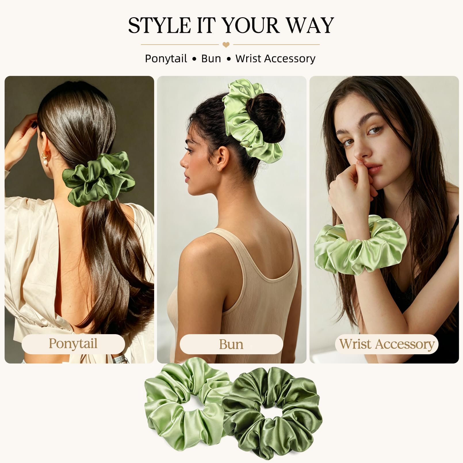 Luxe Oversized Satin Scrunchie Duo