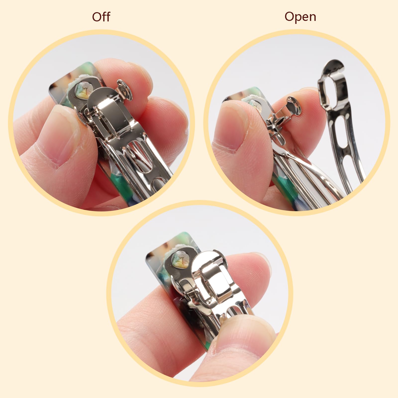 Acetate Tortoiseshell Hair Barrette Set