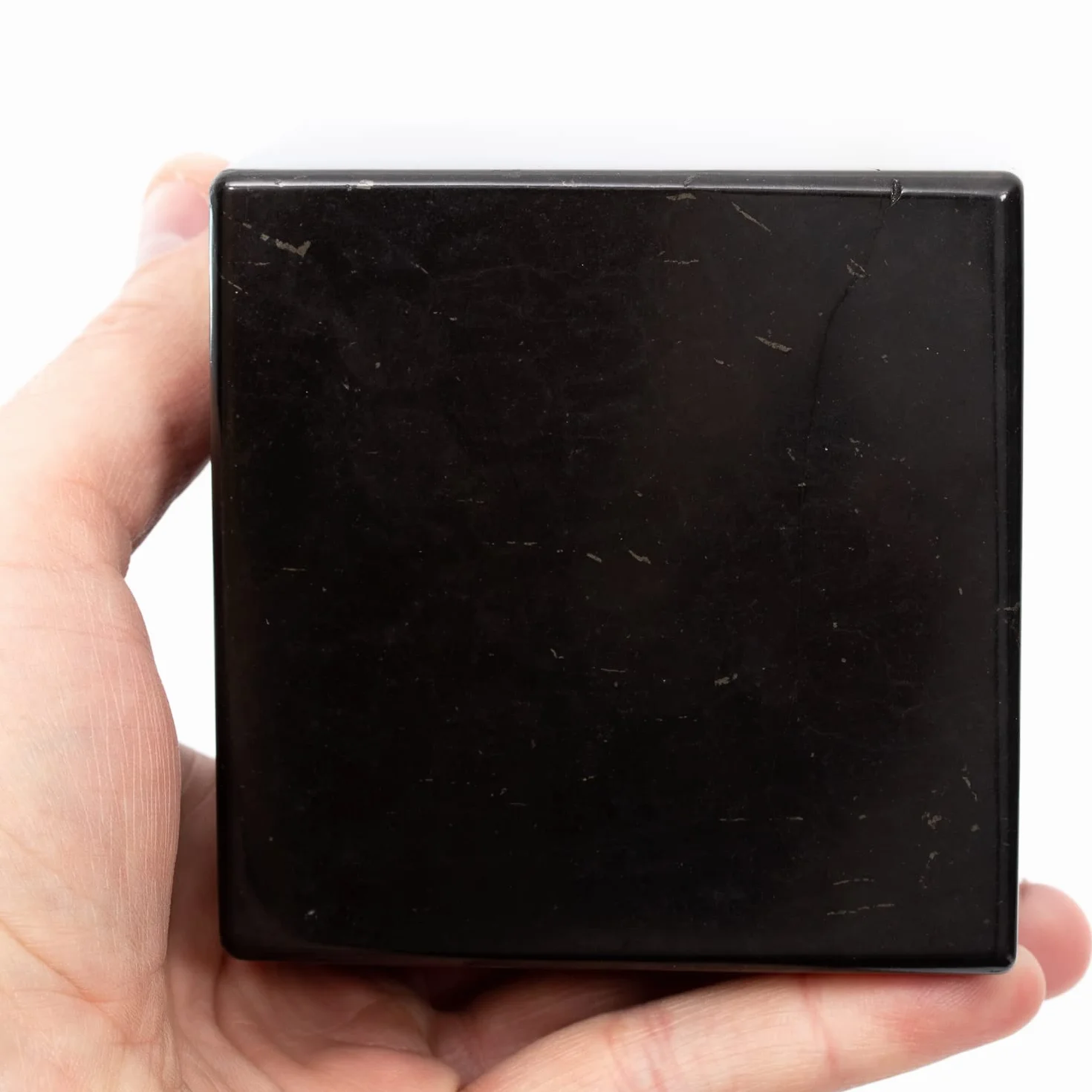 Igox Schungite Cubo Lucidate 50 mm Pietra Nera Protezione EMF Energie Negative 5 cm
