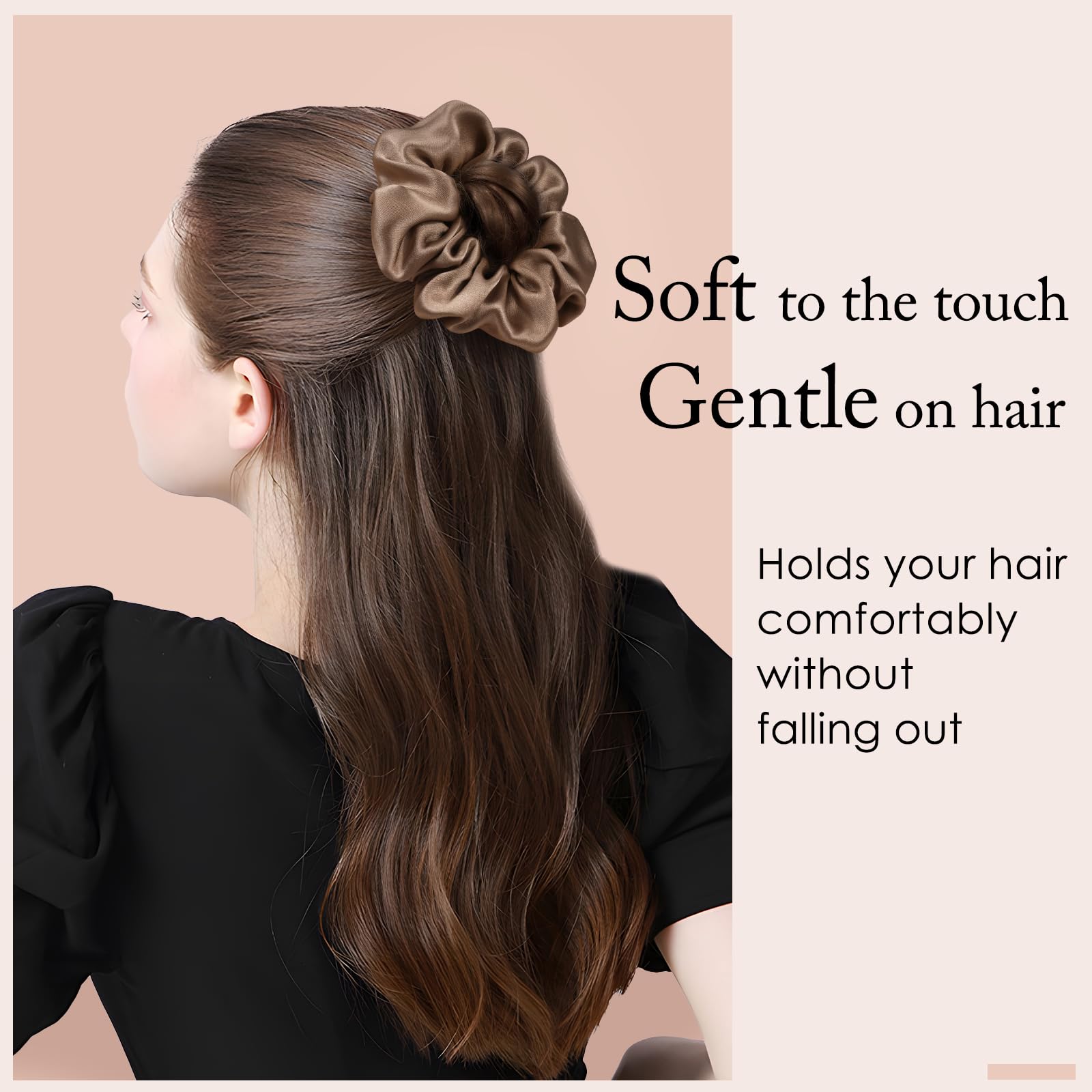 Pure Mulberry Silk Scrunchies for Gentle Hair