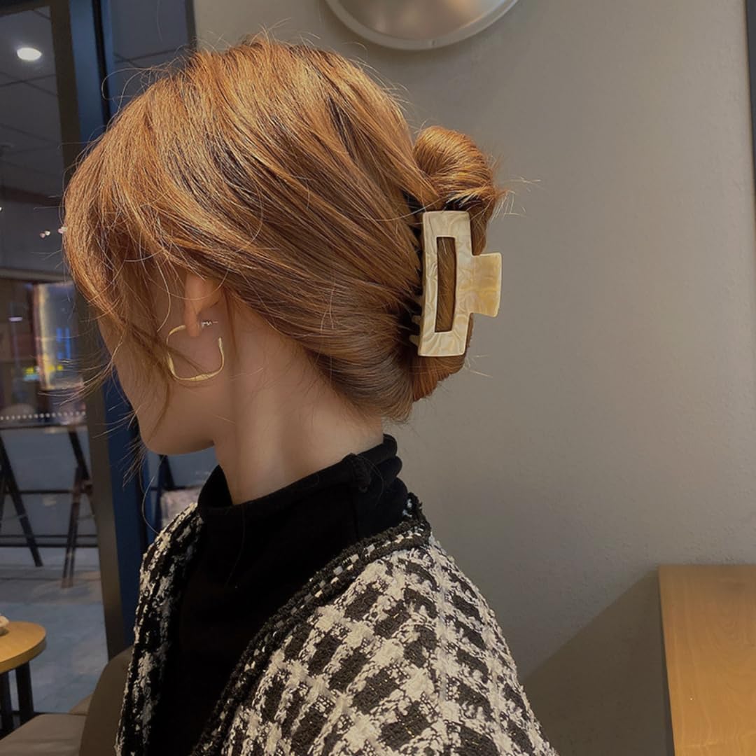 French Cutout Tortoise Acetate Claw Clip