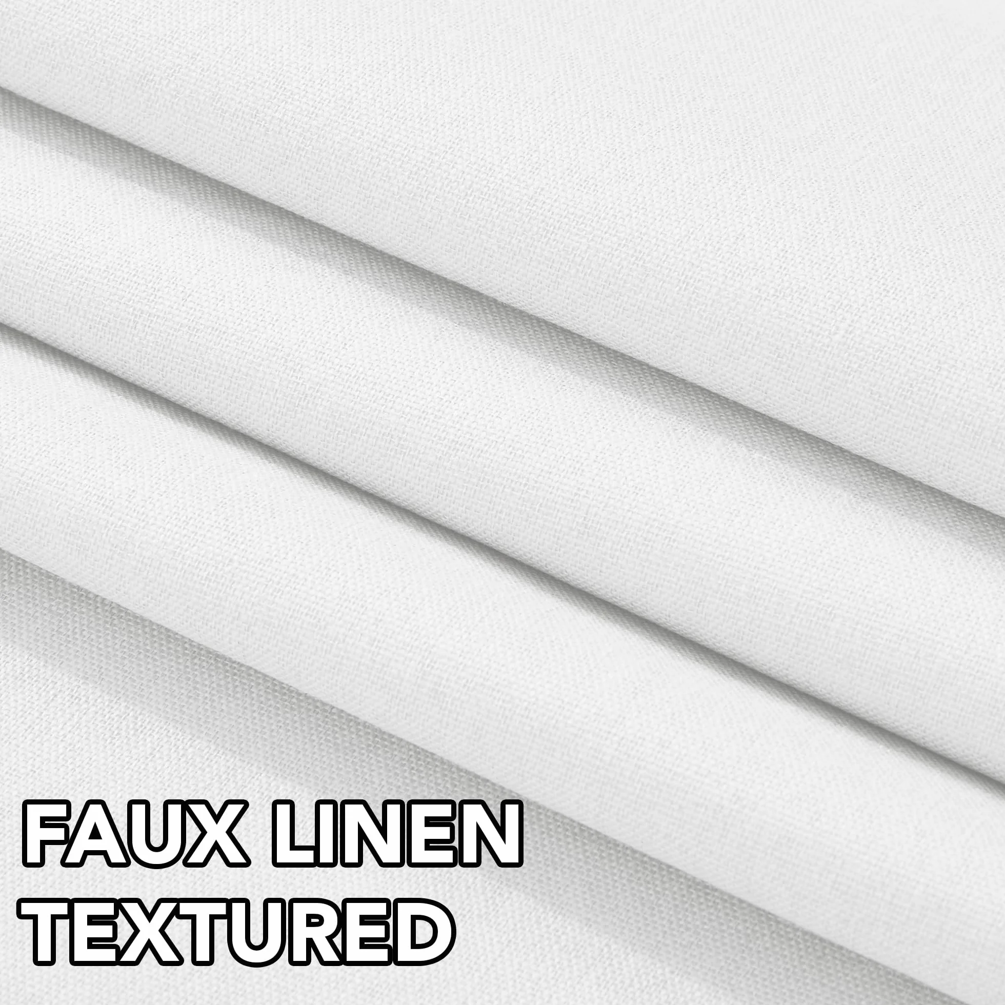 Deconovo Tende Oscuranti 100% Tasca per Asta Set 2 Pannelli 70x150 cm Bianco Sporco per Interni
