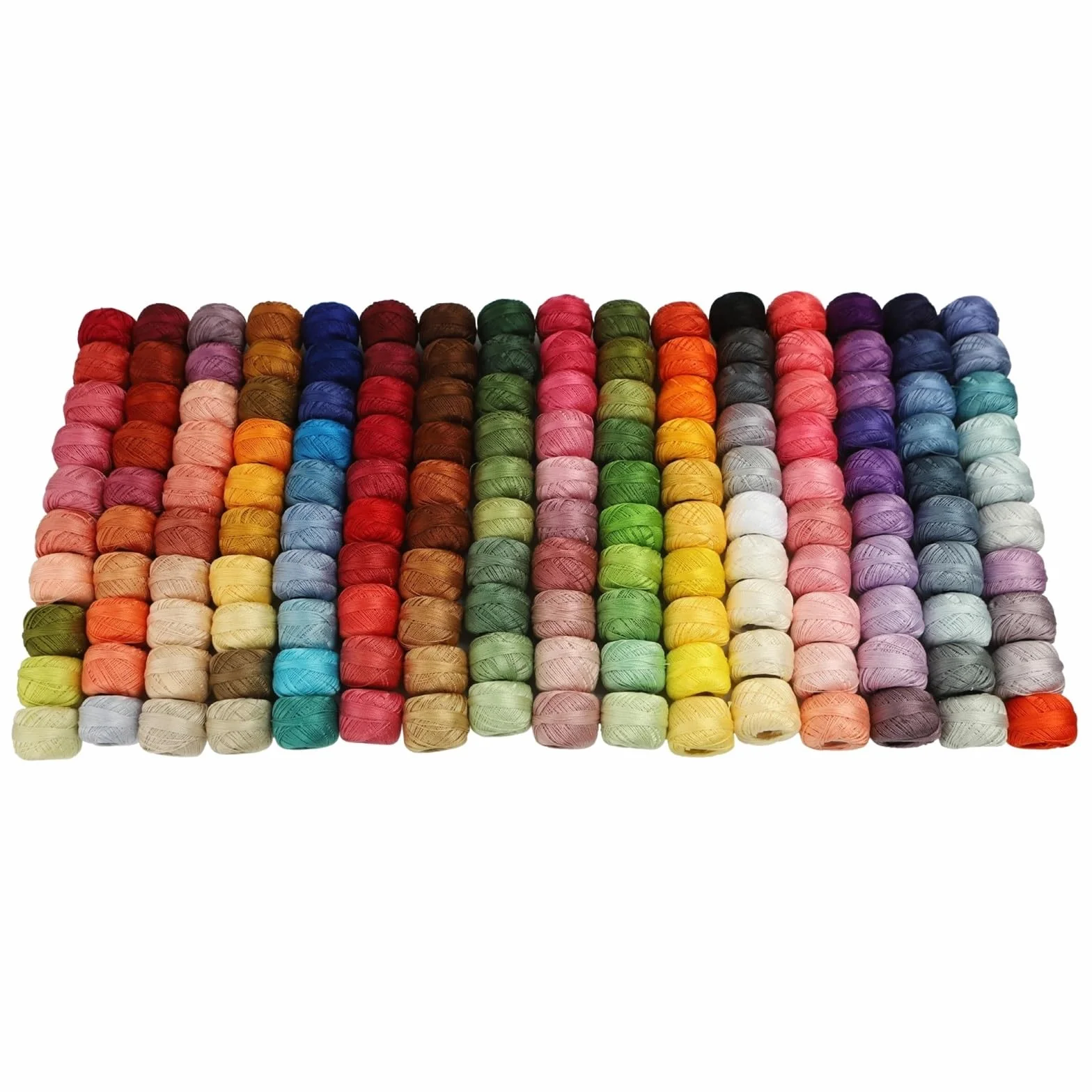 Set di fili da ricamo, misura 8, 5 g ciascuno, 40,6 m, 160 colori assortiti per progetti di cucito, artigianato e ricamo a macchina