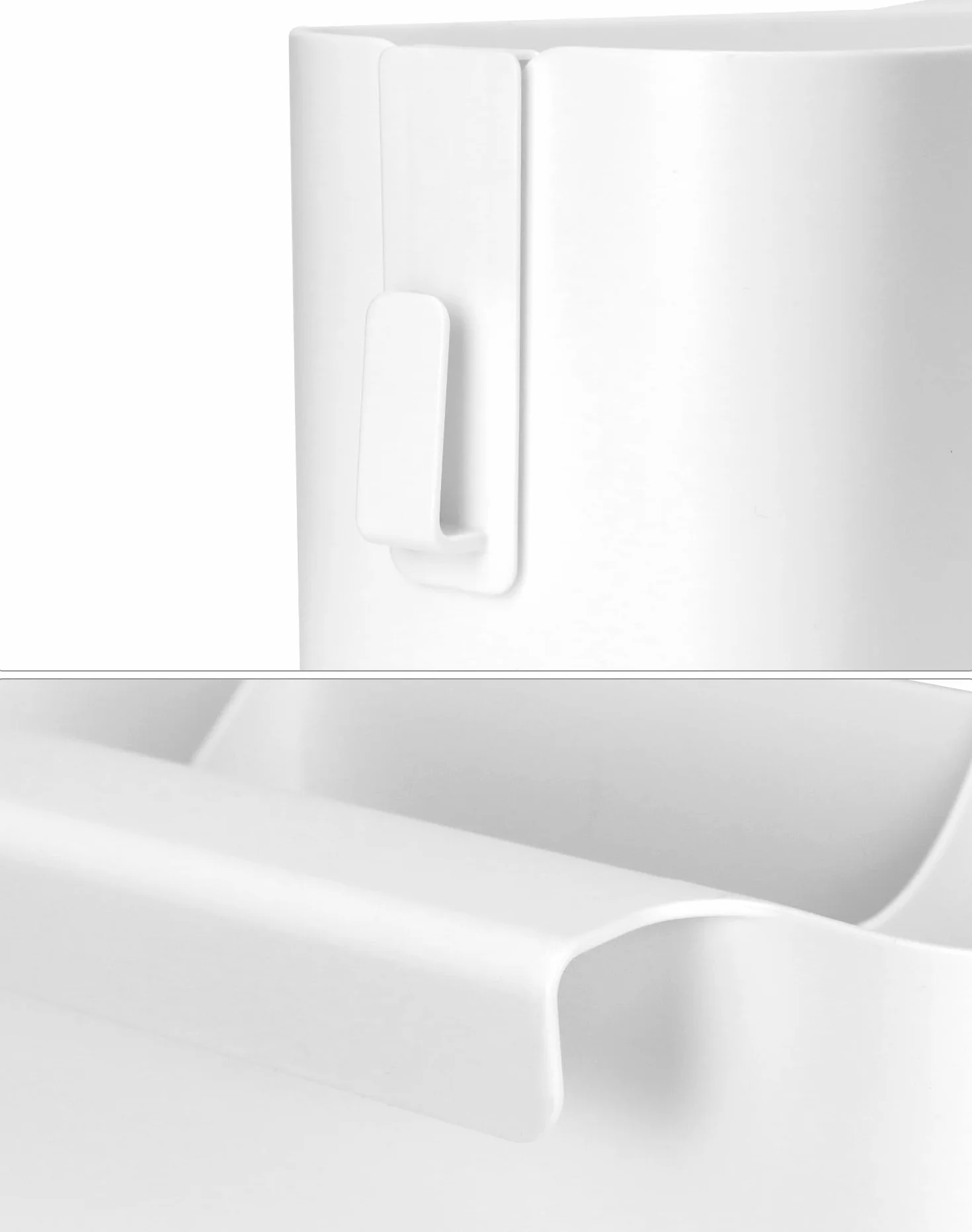 QWORK 2 pezzi cesto portaoggetti da appendere con ganci rimovibili per letto