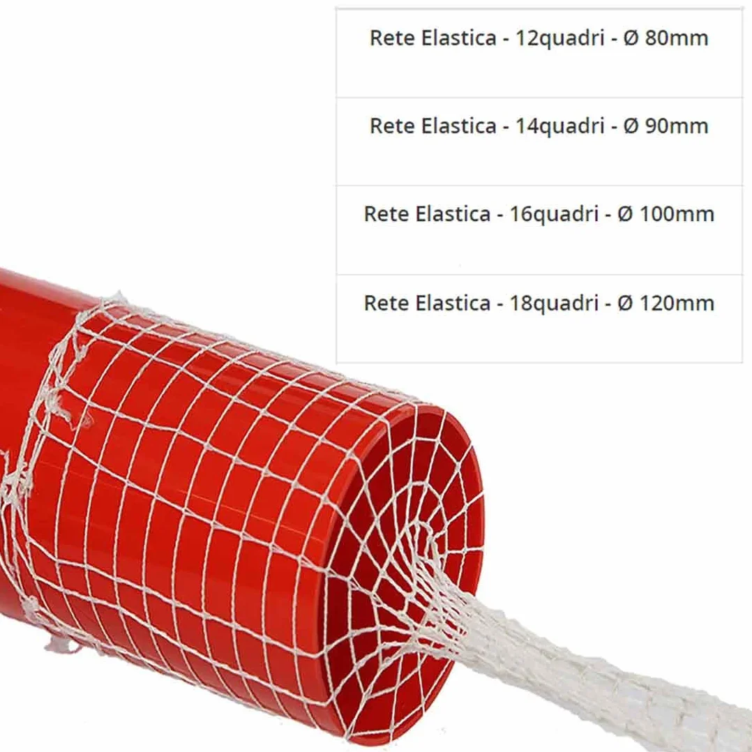 Rete Elastica per Carne 12-14-16-18 Quadri 50 mt, Rotoli per Arrosti e Insaccati, Spago da Cucina