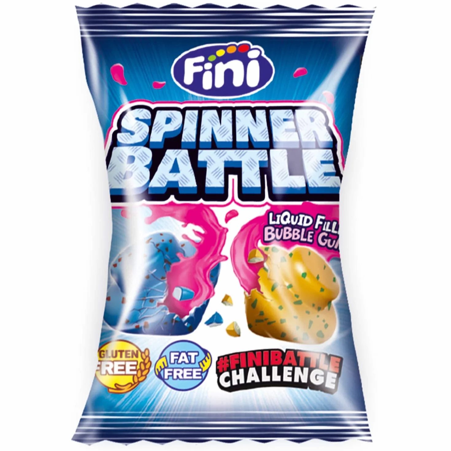 Fini Spinner Battle Gomma Trottola con Liquido Espositore 200 Pezzi