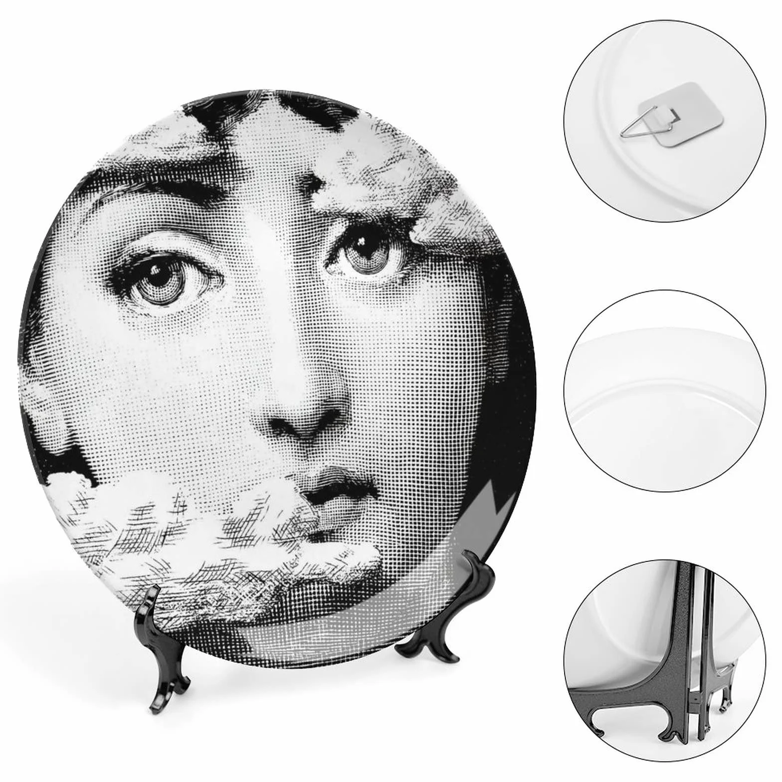 Lina Cavalieri - Piatto decorativo da parete, decorazione misteriosa da appendere alla parete, con staffa e speciale gancio a molla, 25,4 cm, K3