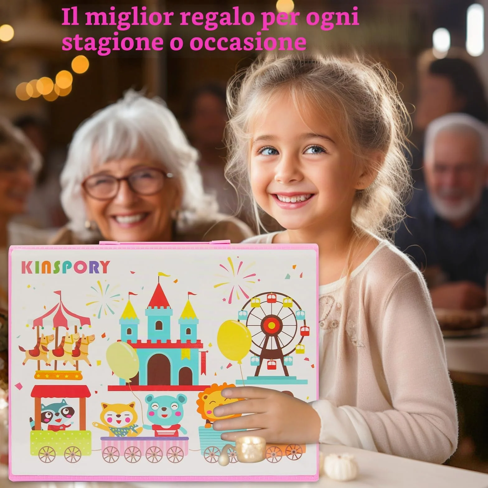 KINSPORY 290 pezzi valigetta colori bambina, pittura valigetta per bambini, Set per disegno, kit disegno acquarellabili bambini