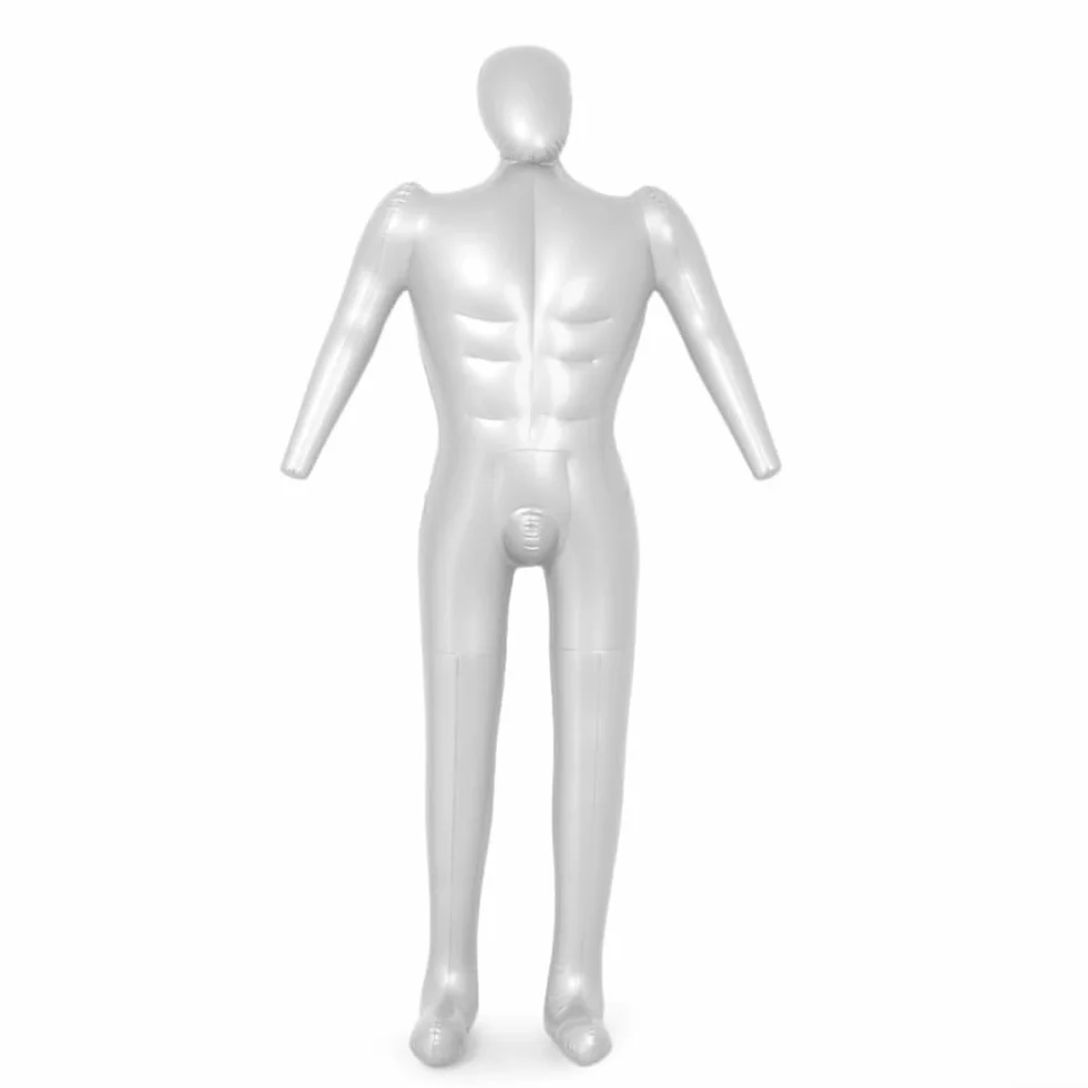 Manichino gonfiabile maschile 168 cm figura intera per sarto esposizione abiti