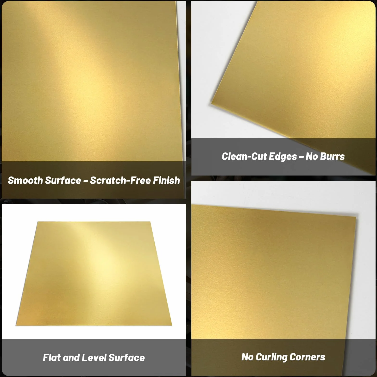 Fogli di Ottone 15,2 x 15,2 cm Spessore 1 mm Piastra in Ottone
