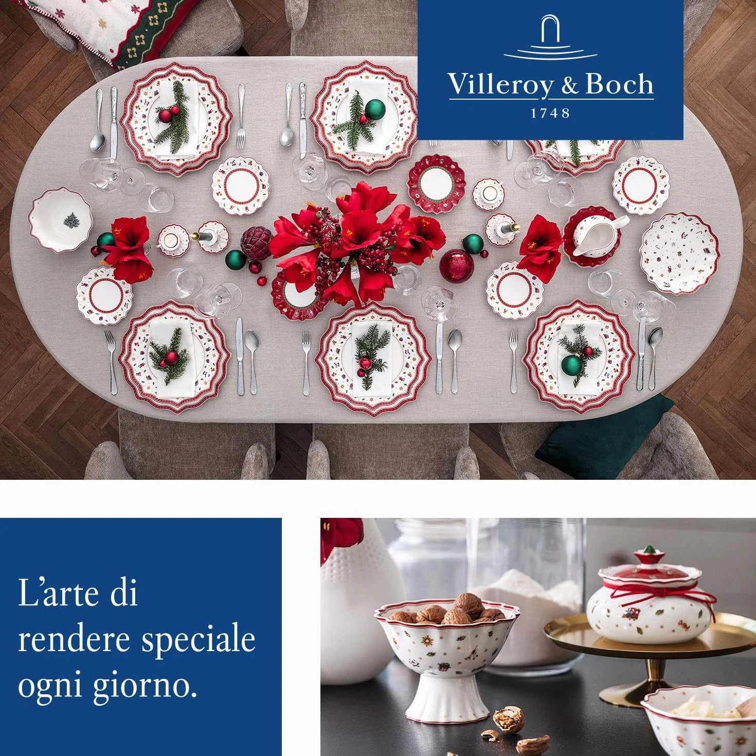 Villeroy & Boch Toy's Delight Piatto da Dessert/Colazione Verde e Bianco Ceramica Porcellana Premium