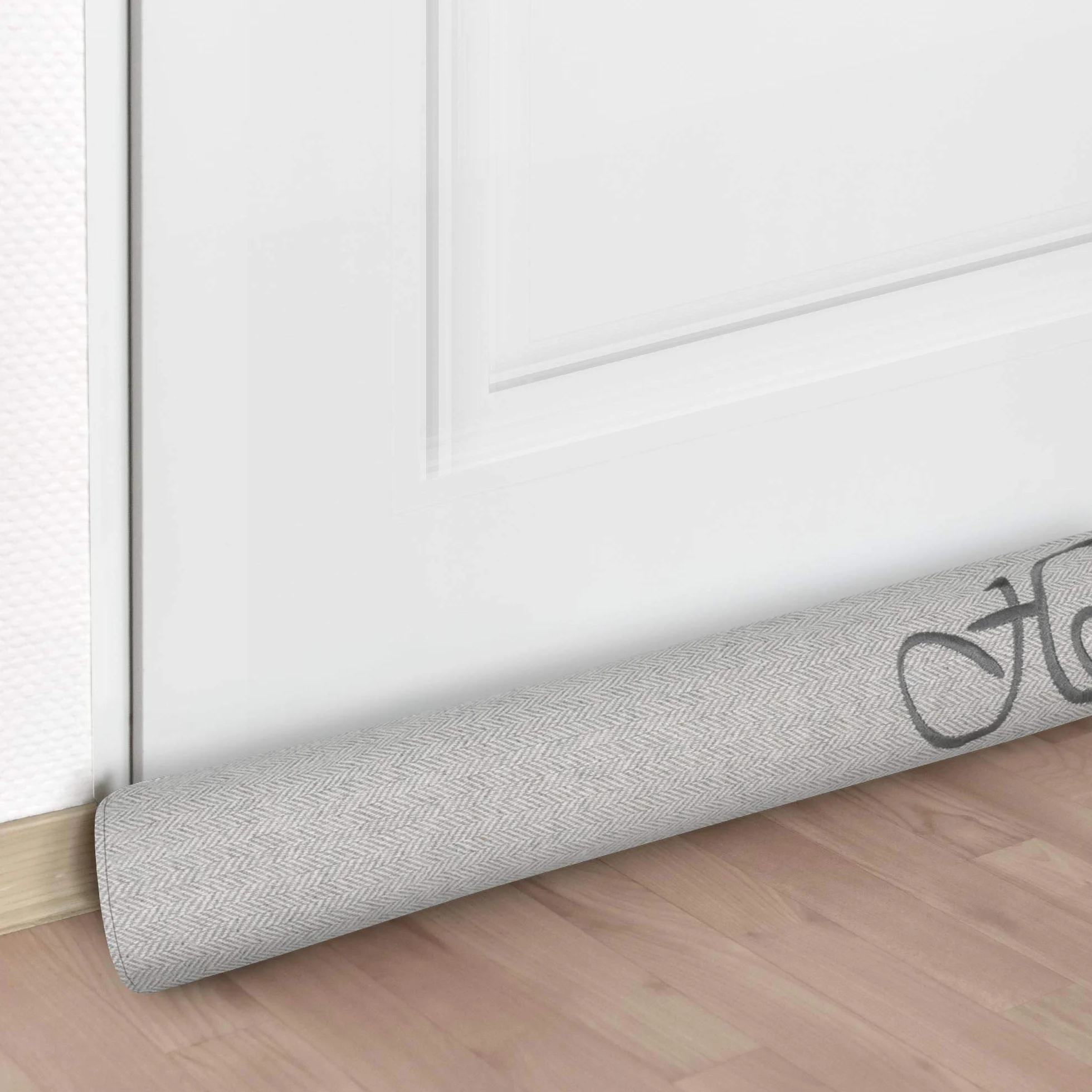 Beautissu Paraspifferi Imbottito per Porta e finestra Tuuli Ho 120cm - 1,2kg - in Poliestere - paraspiffero Universale porte e finestre - paravento sottoporta Isolante - Contro Il Freddo - Grigio
