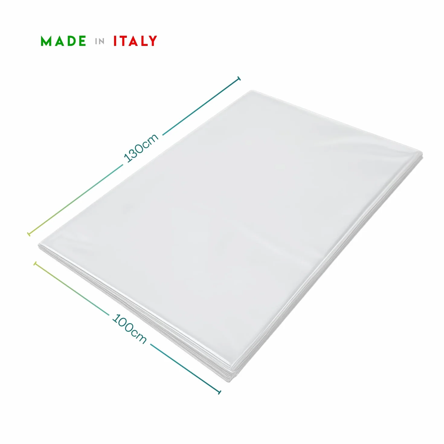 Fogli Cellophane 50 Pezzi, fogli Trasparenti, misura pari a 100 x 130,5 cm, carta per cesti, confezionare piante, per regalo Natale, Pasqua, Feste ed Eventi