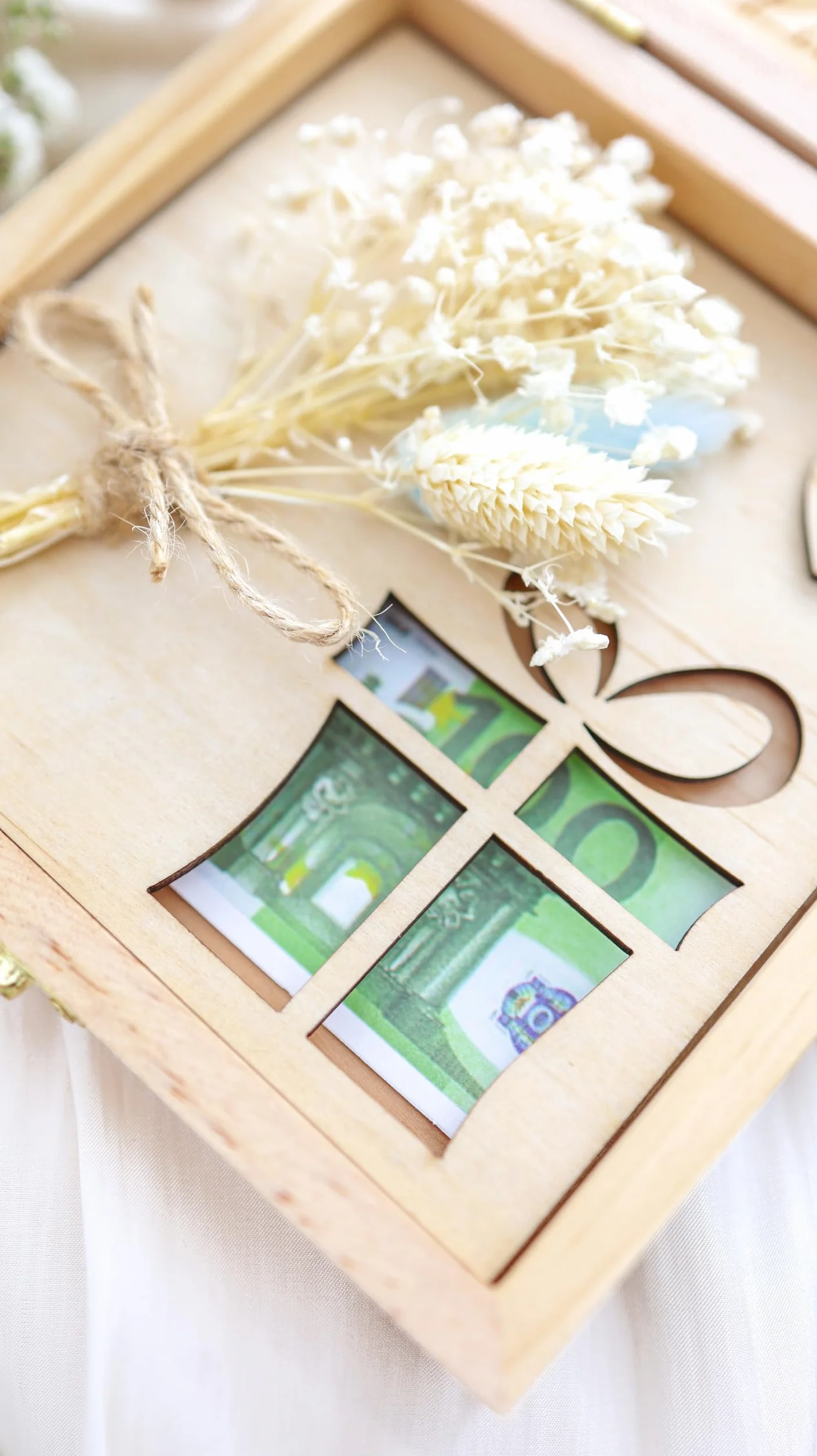 Joli Coon Regalo matrimonio personalizzato per sposi - Porta soldi matrimonio originale 14 x 14 x 3,5 cm
