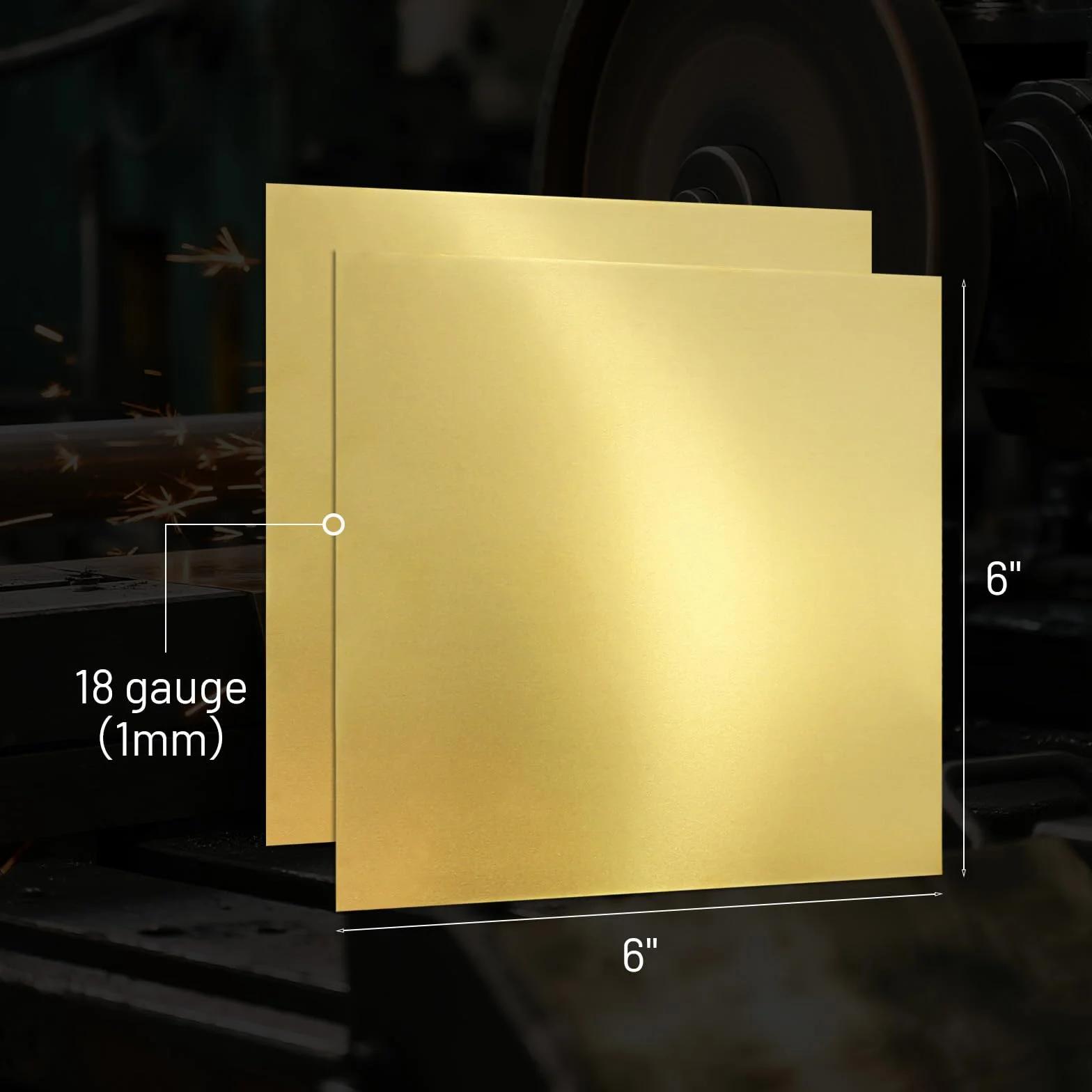 Fogli di Ottone 15,2 x 15,2 cm Spessore 1 mm Piastra in Ottone
