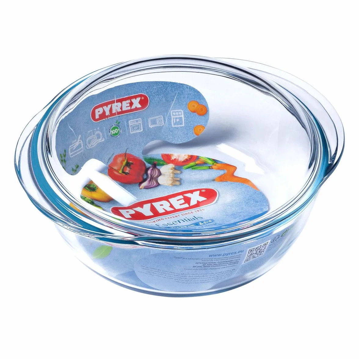 PYREX - Casseruola rotonda, 3,2 l, Classica