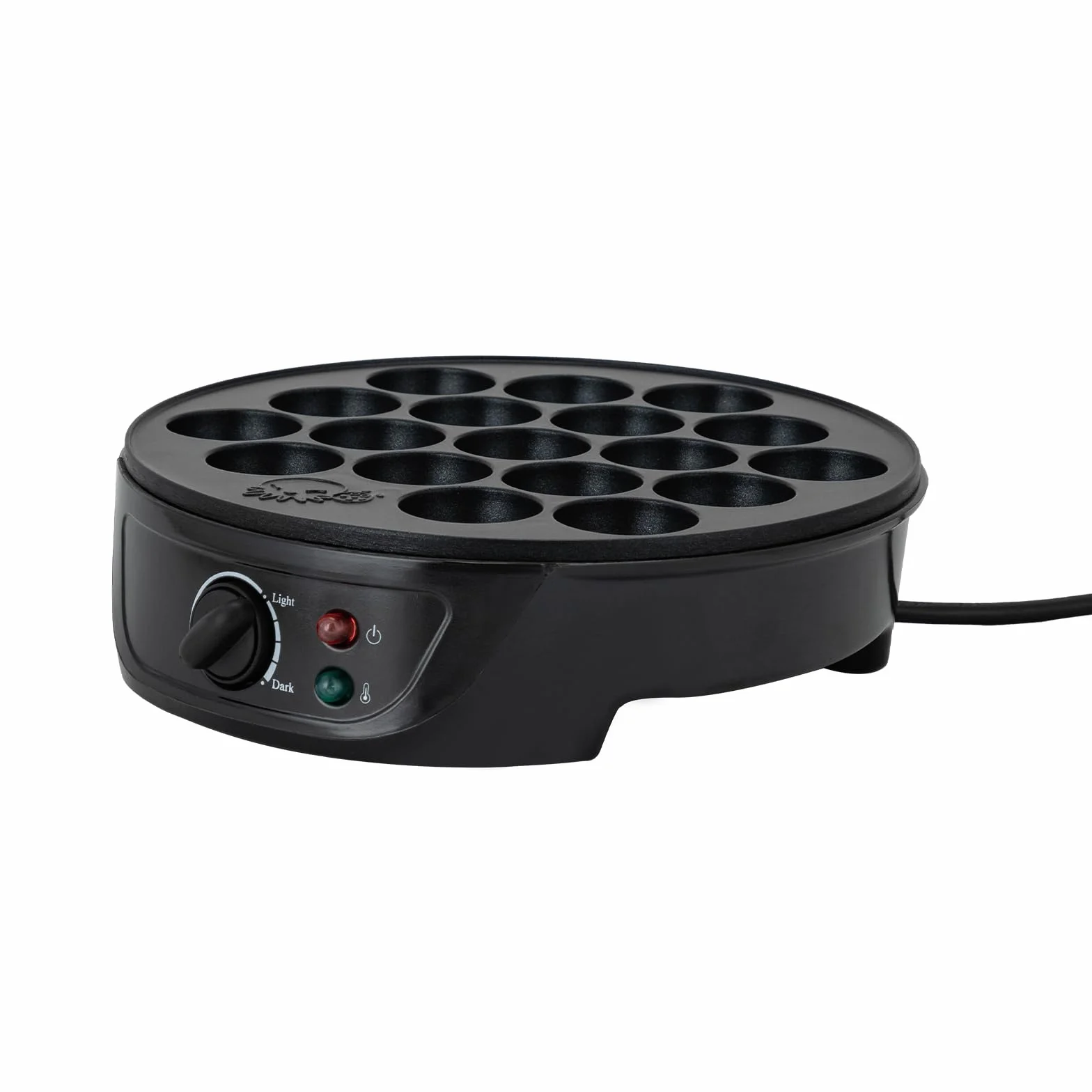 750W Takoyaki Maker Elettrico 18 Fori Antiaderente Nero Bistecchiera Poffertjes