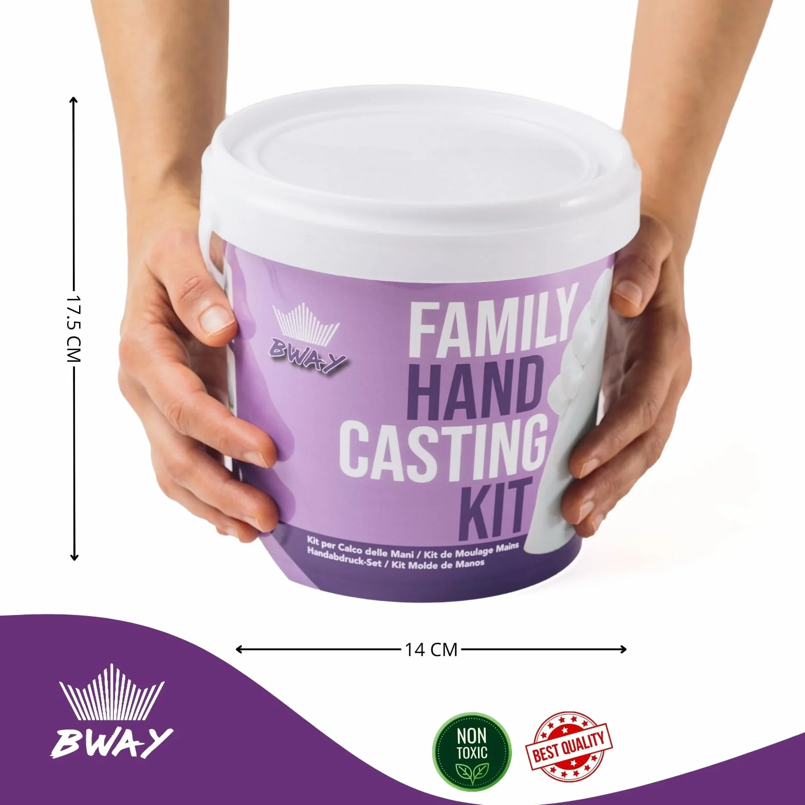 BWAY Calco Mani Coppia Gesso Stampi Alginato Regali Natale Originali Coppie Fidanzati Famiglie San Valentino Anniversari