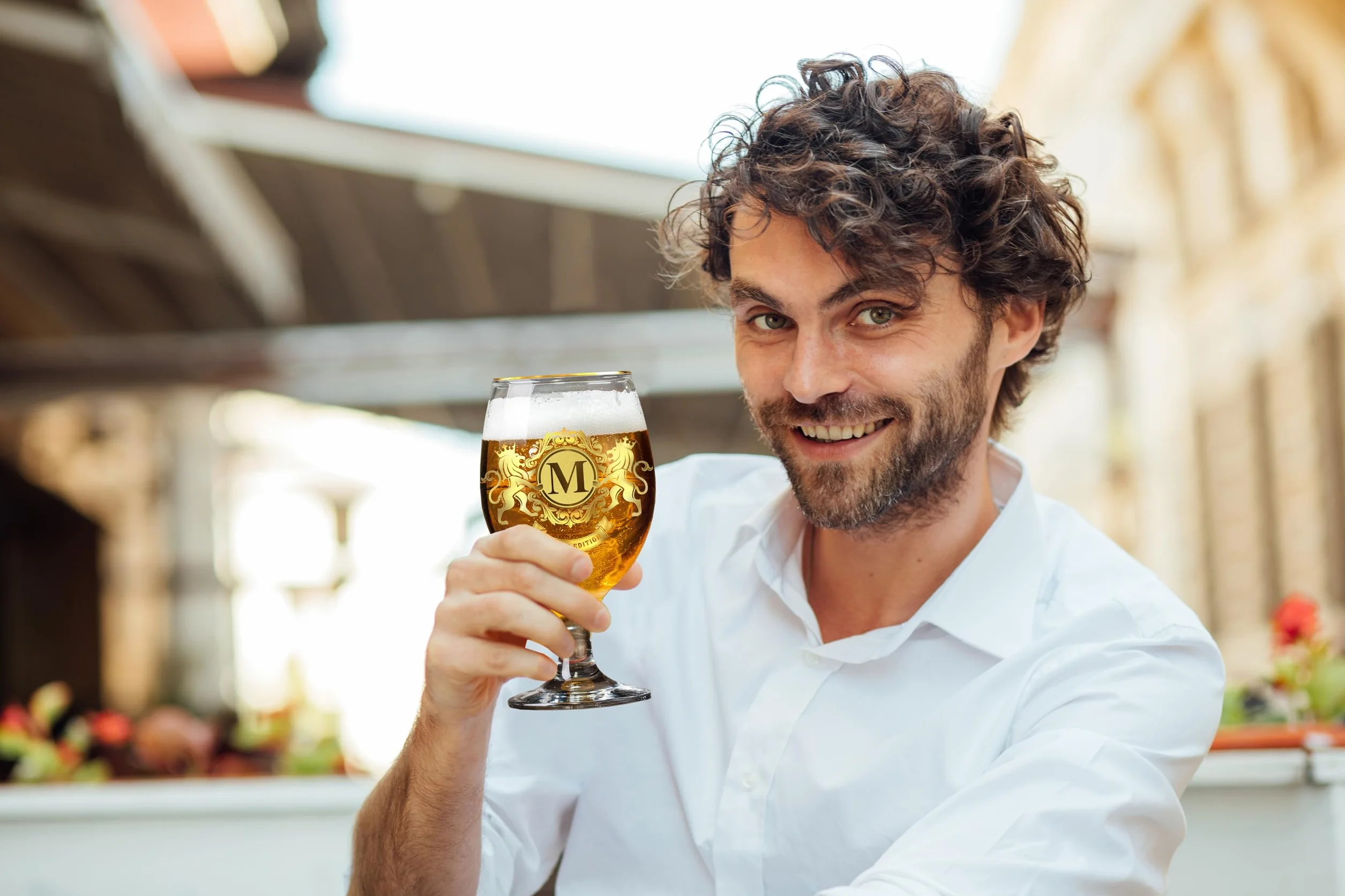 CROWNLY CRYSTAL Bicchieri da birra personalizzati, set (M)