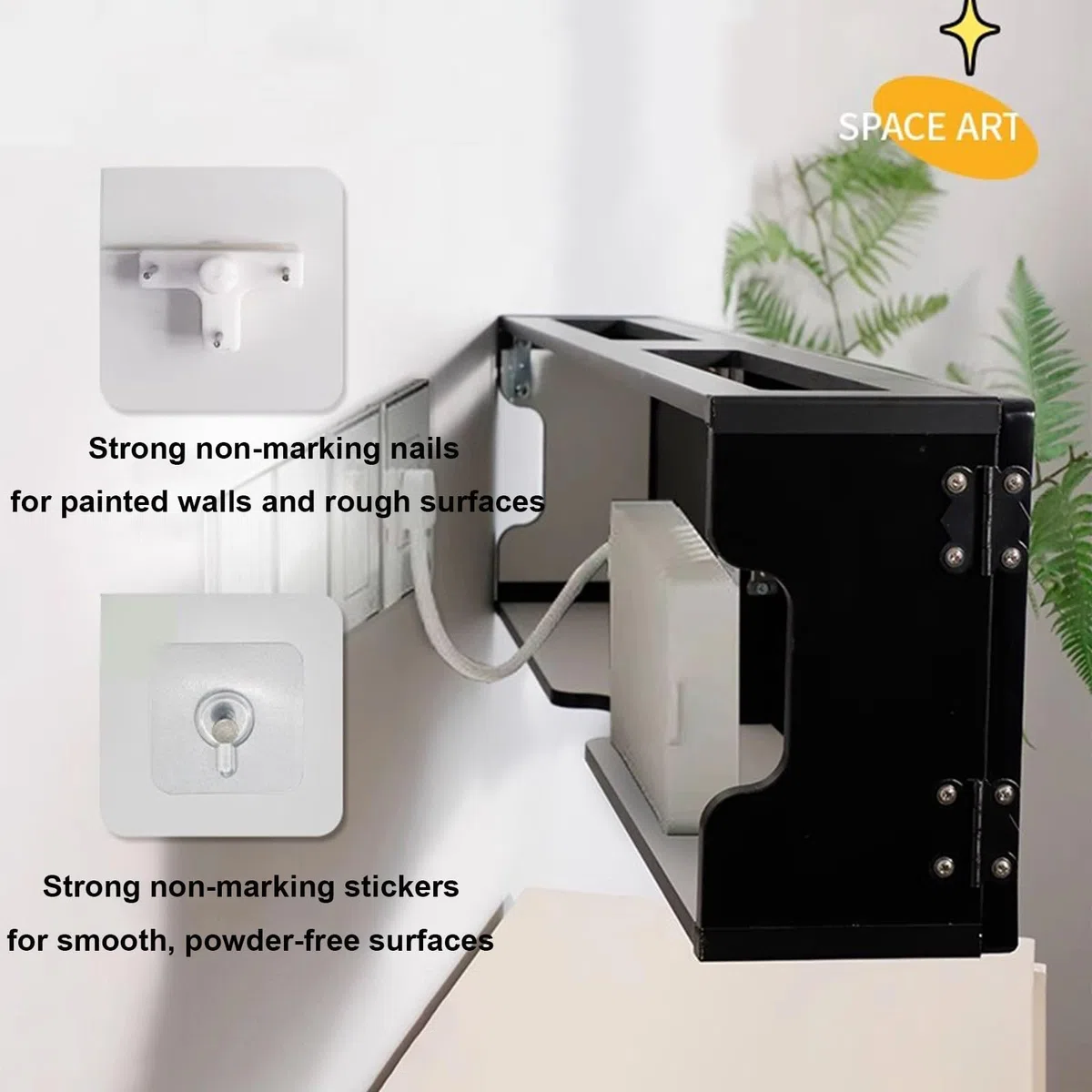 Scatola portaoggetti per router WiFi, modem rack e striscia di alimentazione per gestione dei cavi, elegante nascondiglio per soggiorno e camera da letto