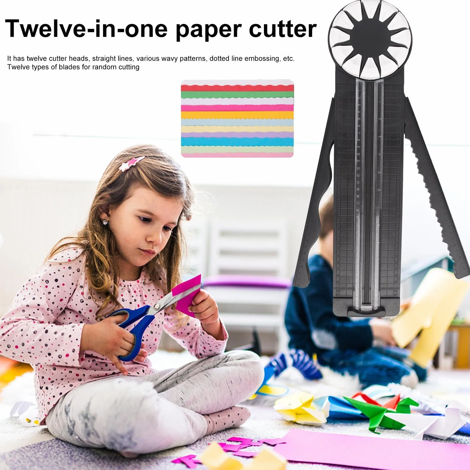 Taglierina per carta – Strumento per scrapbooking | Macchina per la lavorazione della carta stabile con misure | Taglierina efficiente per la creazione di biglietti e album di ritagli