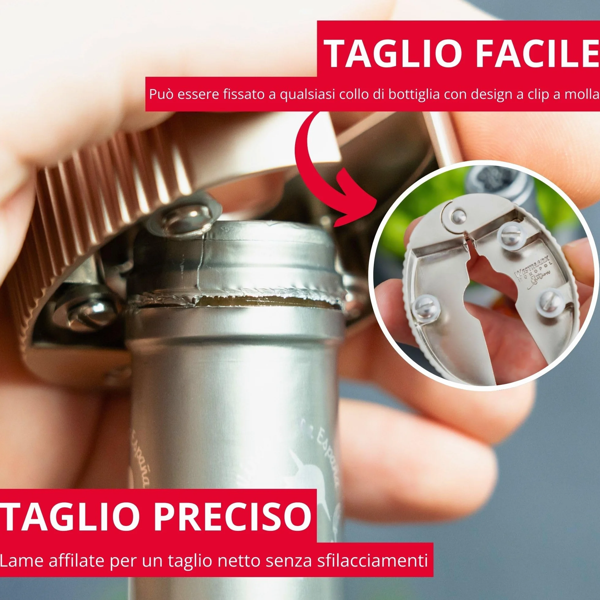 Westmark Taglia-capsule, Monopol Edition, zinco pressofuso, Mondo, finitura opaca, 62963380