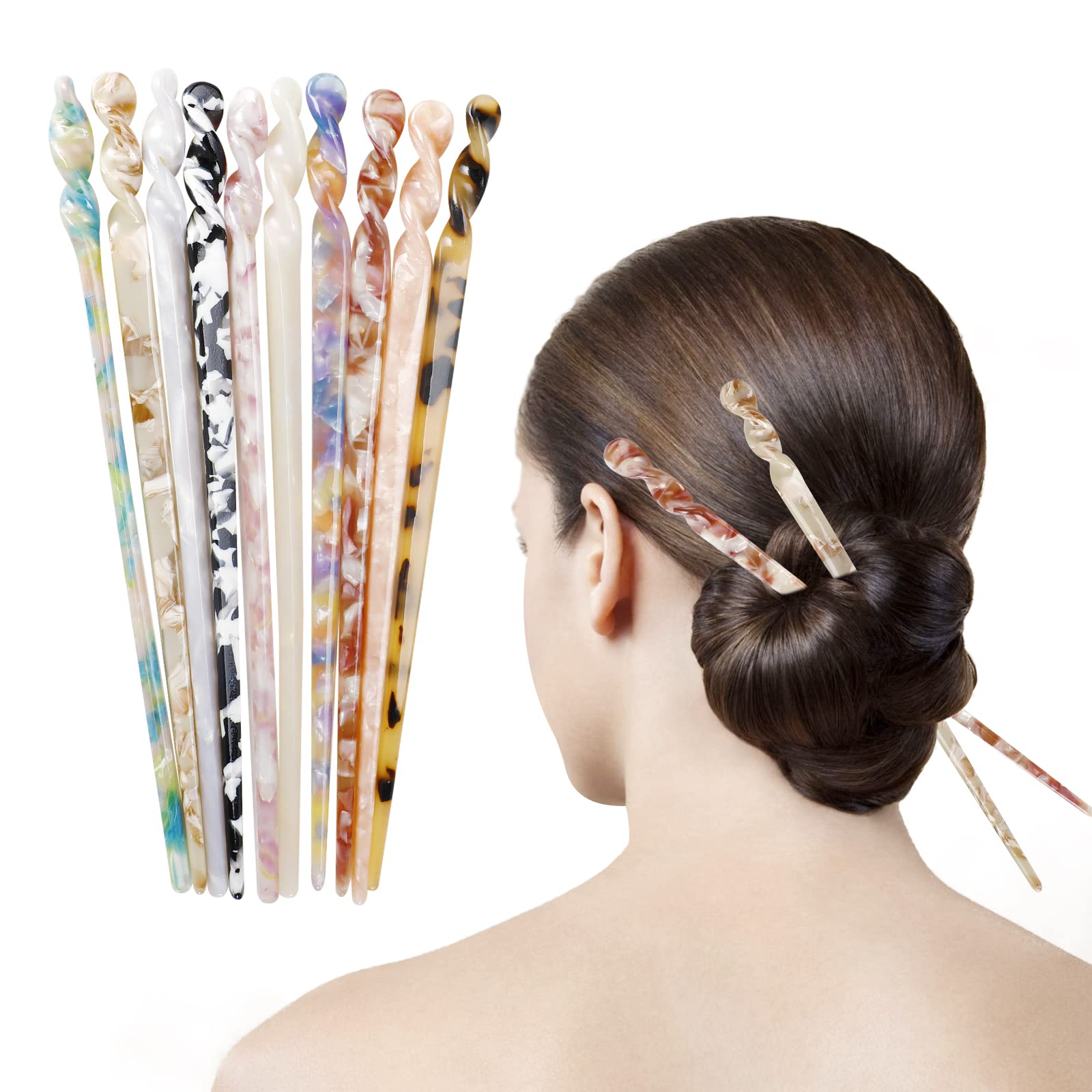 Vintage French Style Tortoise Hair Forks