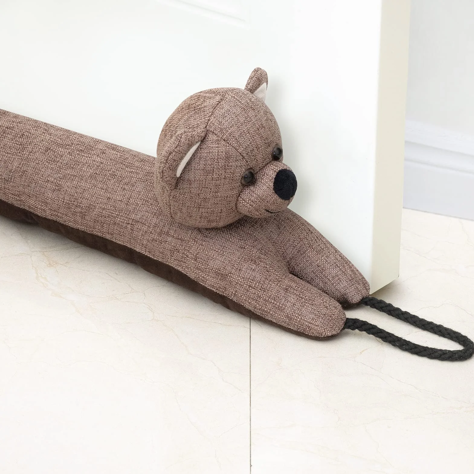 Paraspifferi decorativo sotto porta 91cm Paravento per porte e finestre, Paraspifferi appesantito per bloccare il rumore sul fondo della porta - orso 36"
