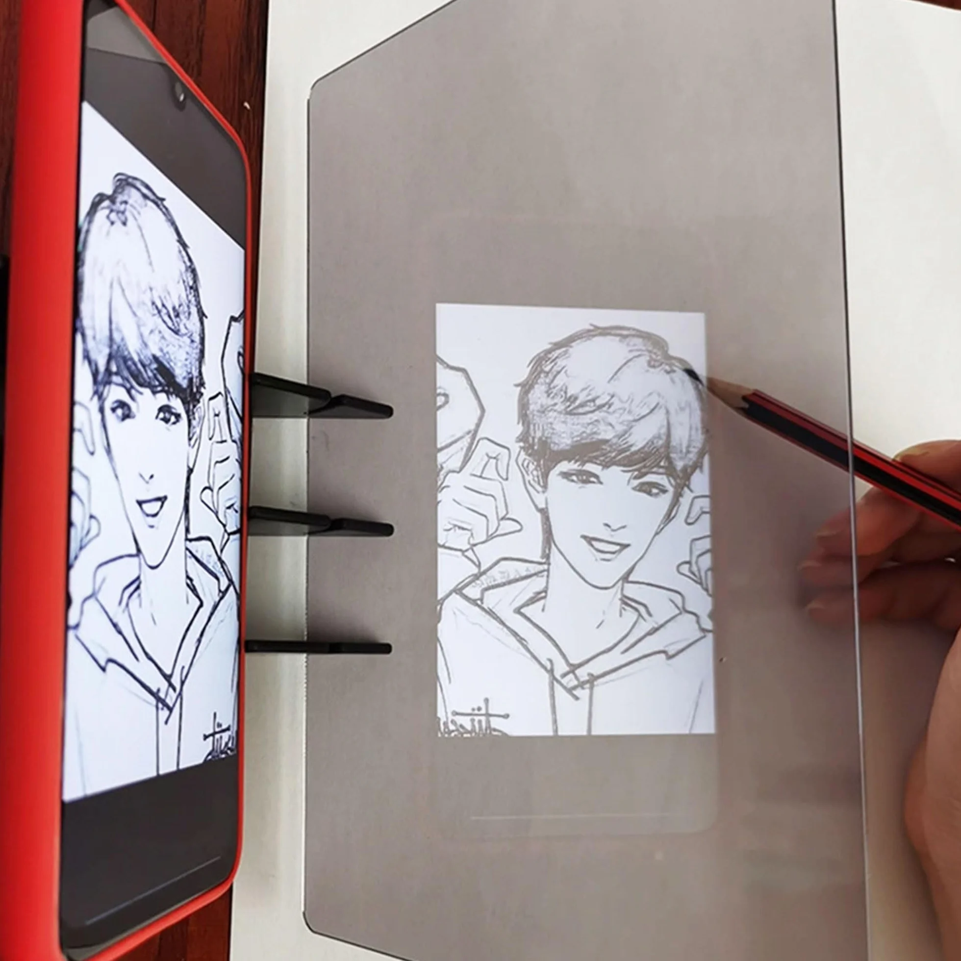 Tavolo Da Disegno Ottico Specchio Proiettore Disegno per Bambini Artisti (L)