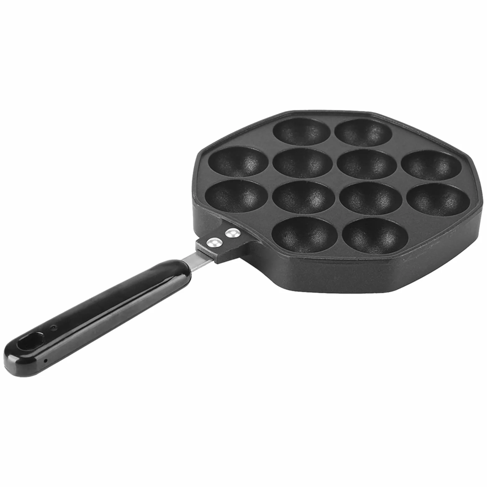 Takoyaki Maker Pan 19 fori in alluminio antiaderente Aebleskiver Ebelskiver