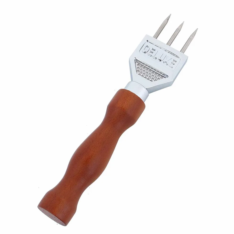 Fdit Scalpello per ghiaccio in acciaio inox, 18 cm, strumento per la rimozione del ghiaccio con manico in legno, professionale, per negozi di tè al latte, accessori per baristi