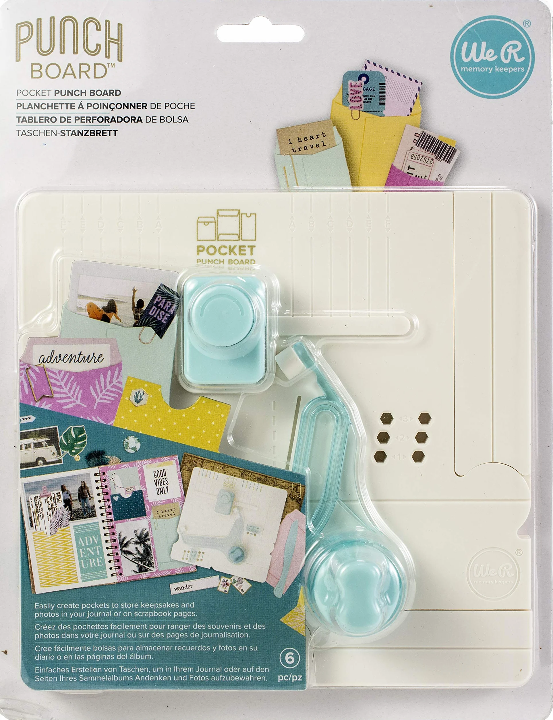 We R Memory Keepers 660484 Pocket punch Board, multicolore