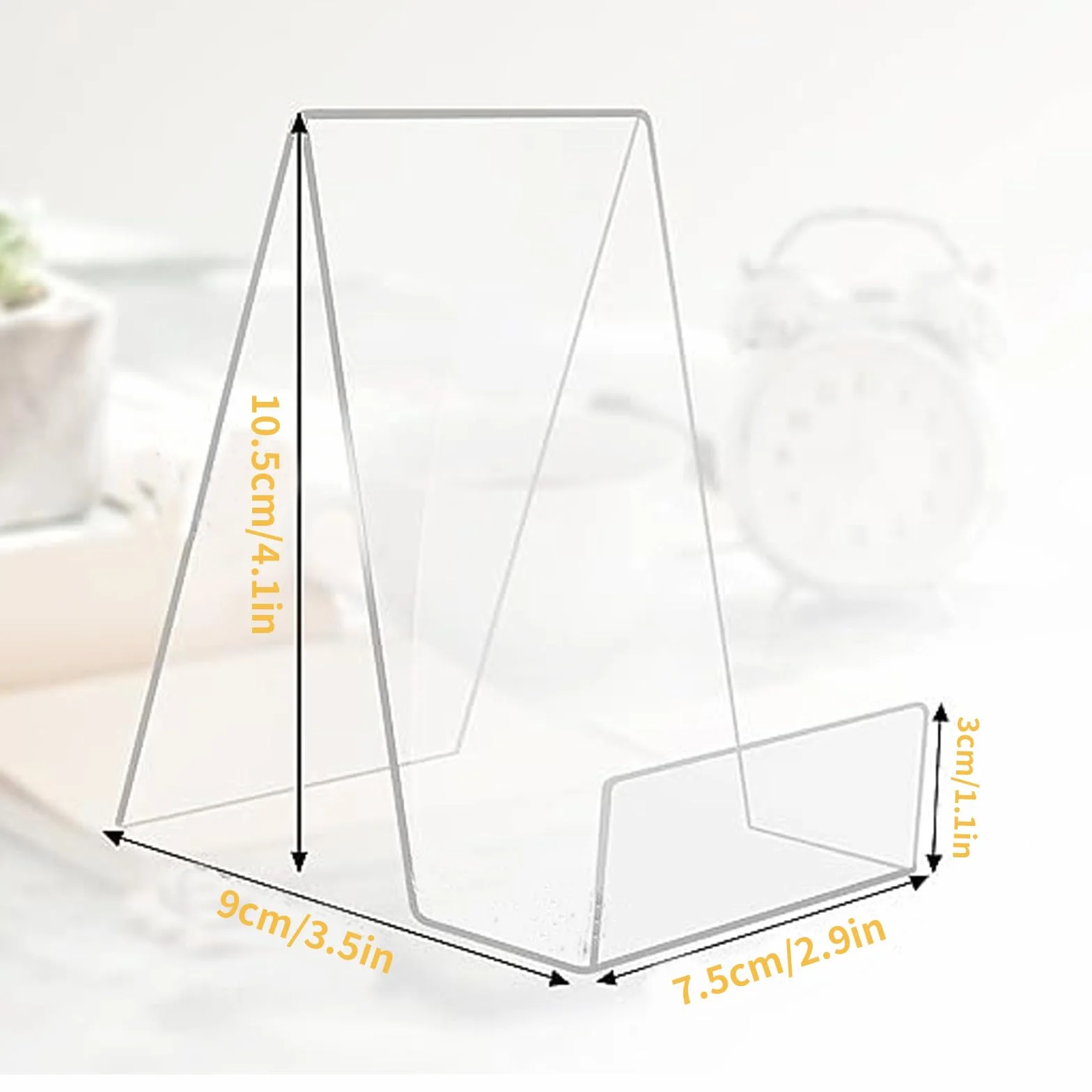 8 PCS Supporto per libro in acrilico trasparente, 7.5*10.5cm Espositore, Tavolo porta libro, Album di foto e Porta brochure