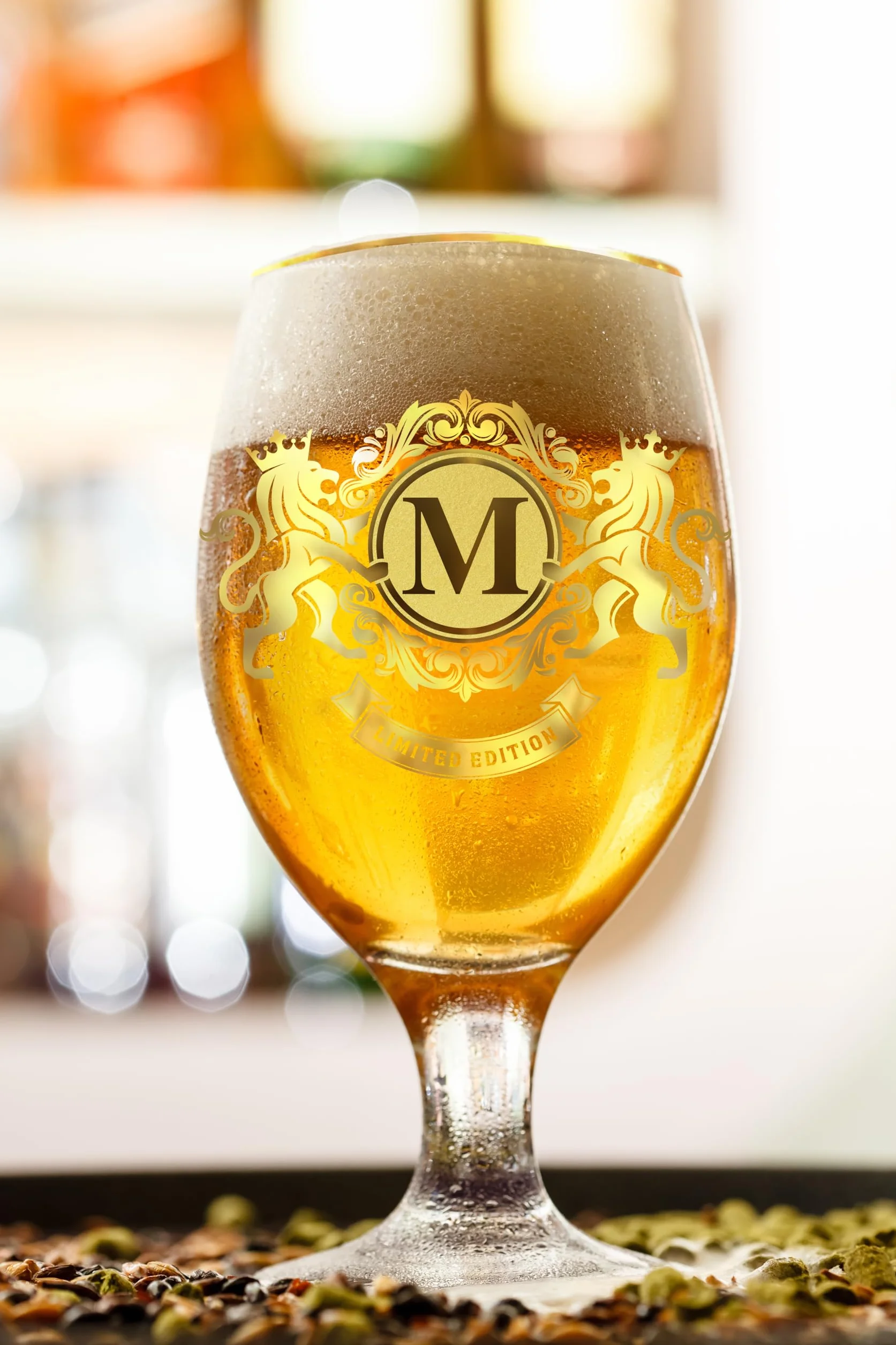 CROWNLY CRYSTAL Bicchieri da birra personalizzati, set (M)