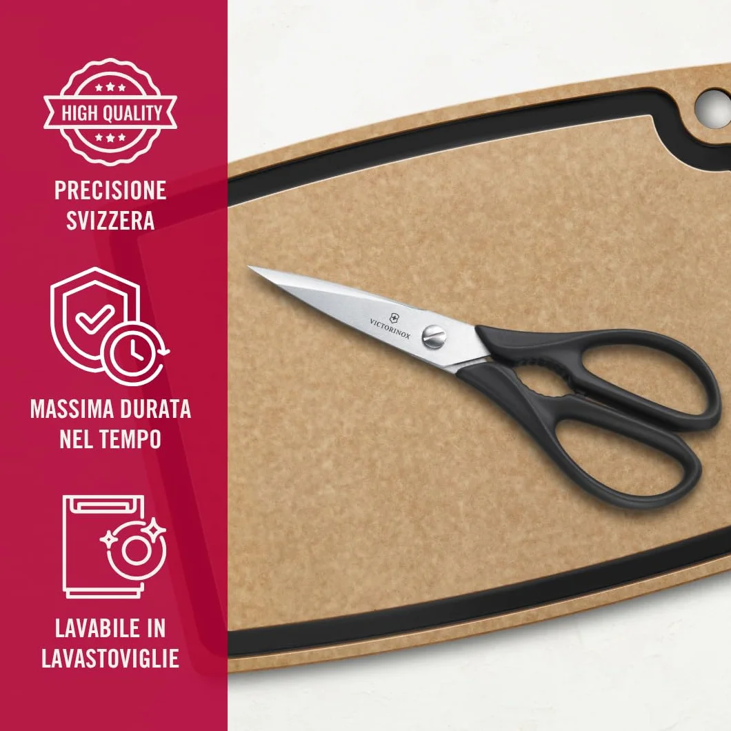 Victorinox Forbici da Cucina Universali in Acciaio Inox Nere