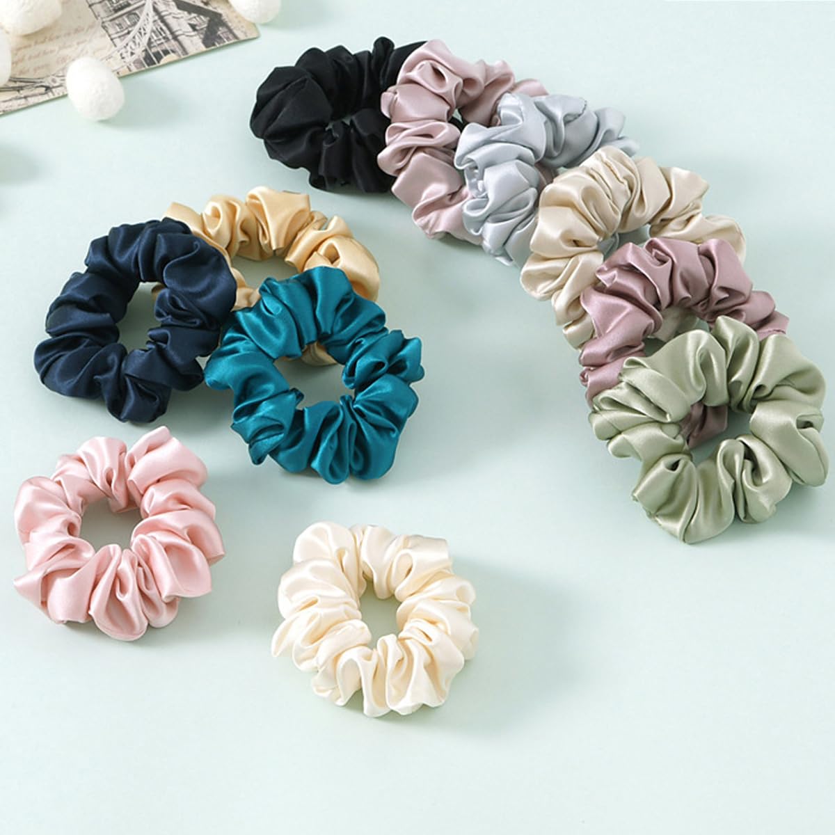 Mulberry Silk Skinny Hair Scrunchies