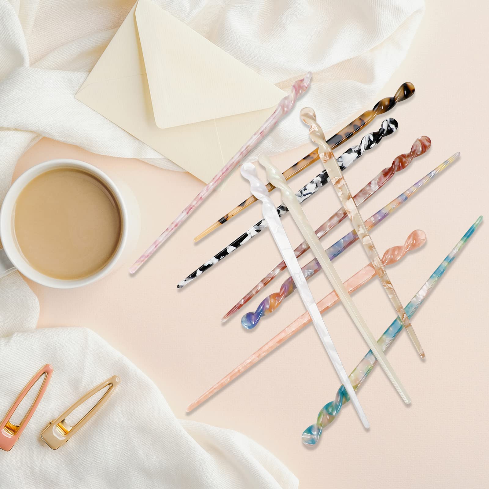 Vintage French Style Tortoise Hair Forks