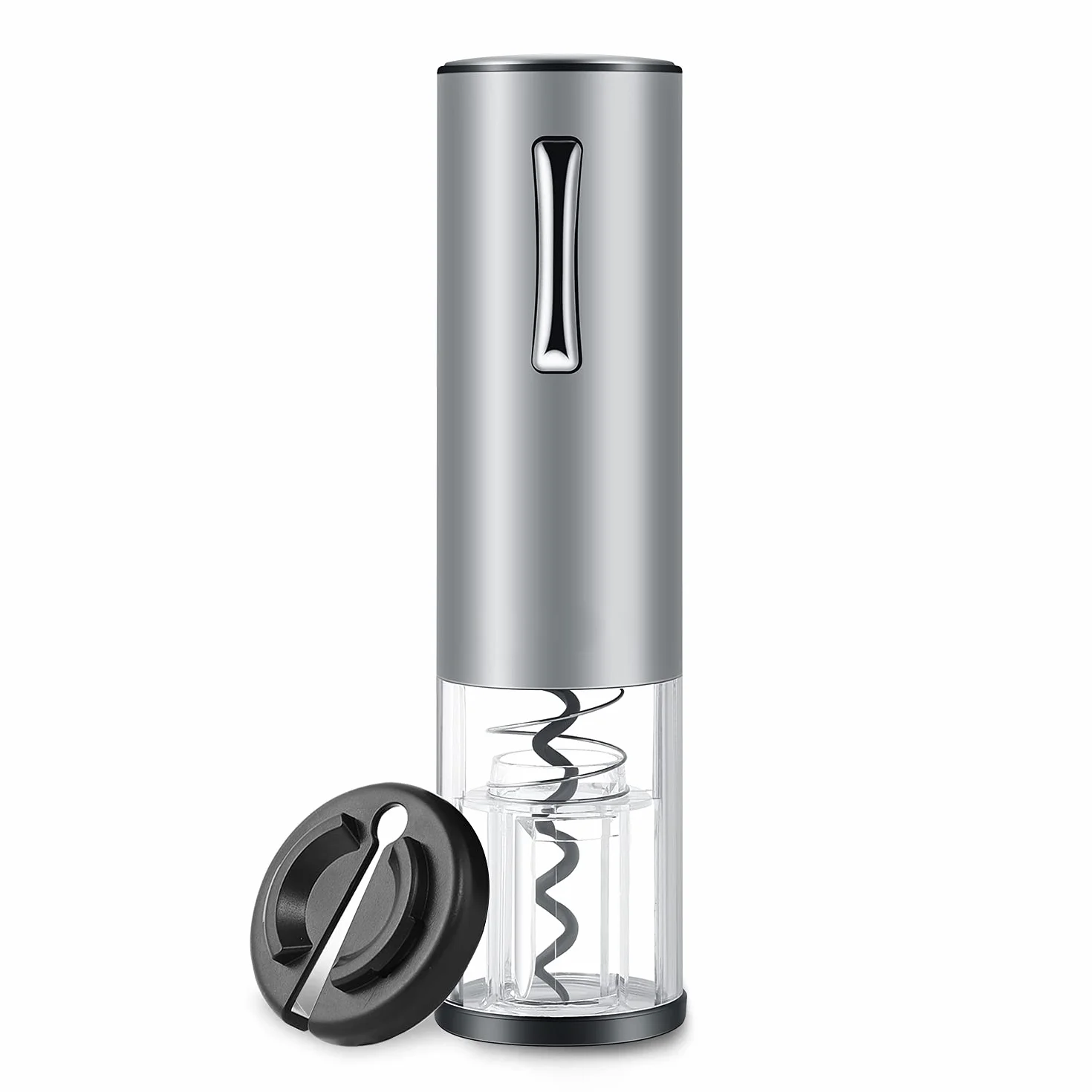 Cavatappi Elettrico Ricaricabile in Acciaio INOX, Apribottiglie Elettrico con Rimozione Lamina e Cavo Micro USB