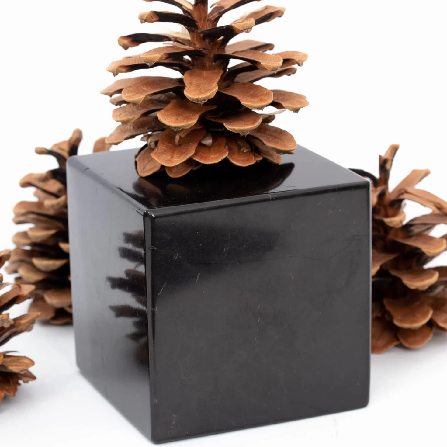 Igox Schungite Cubo Lucidate 50 mm Pietra Nera Protezione EMF Energie Negative 5 cm