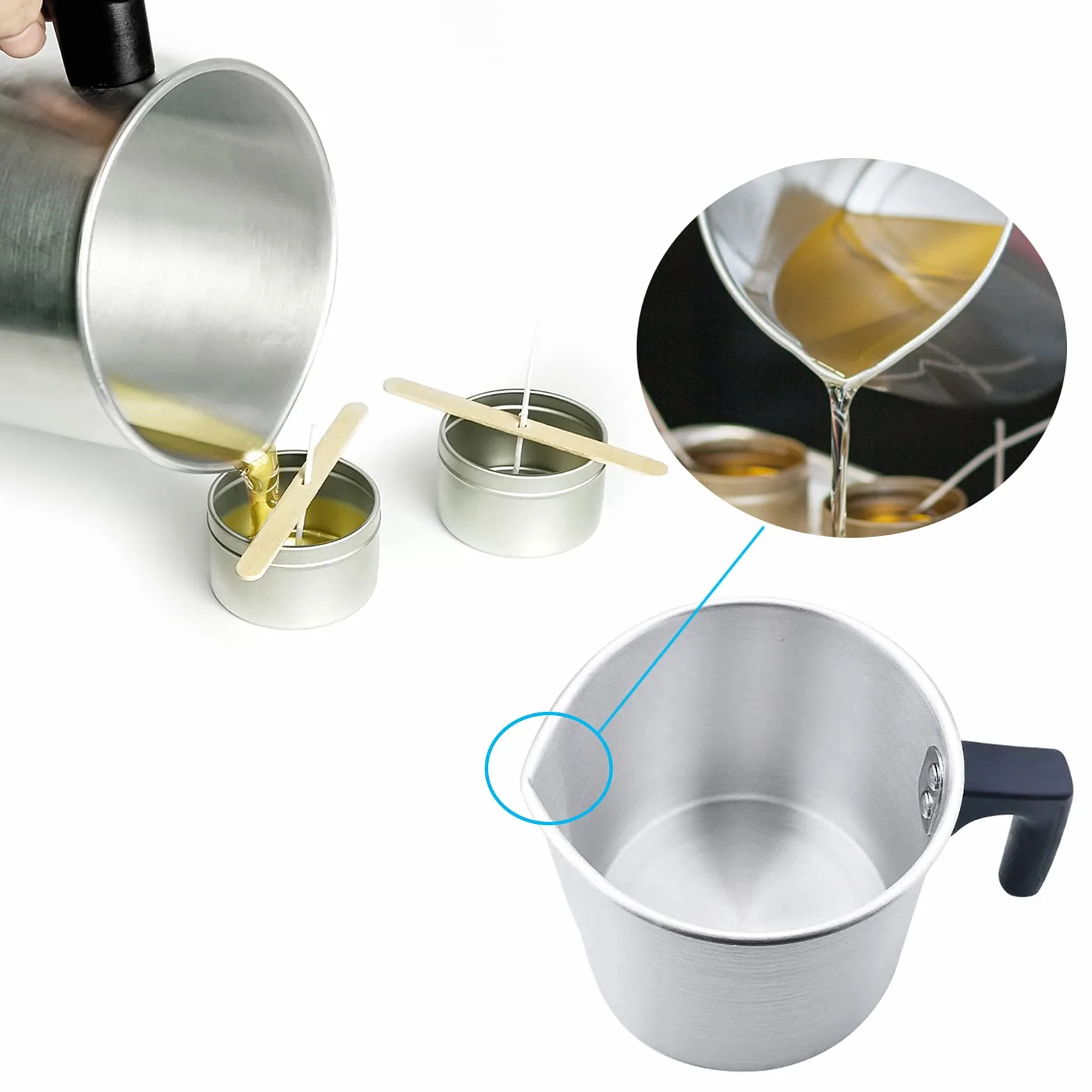 Kit Candele Fai Da Te, Kit per Fare Candele per Adulti Principianti con Cera Soia, Stoppini e Adesivi