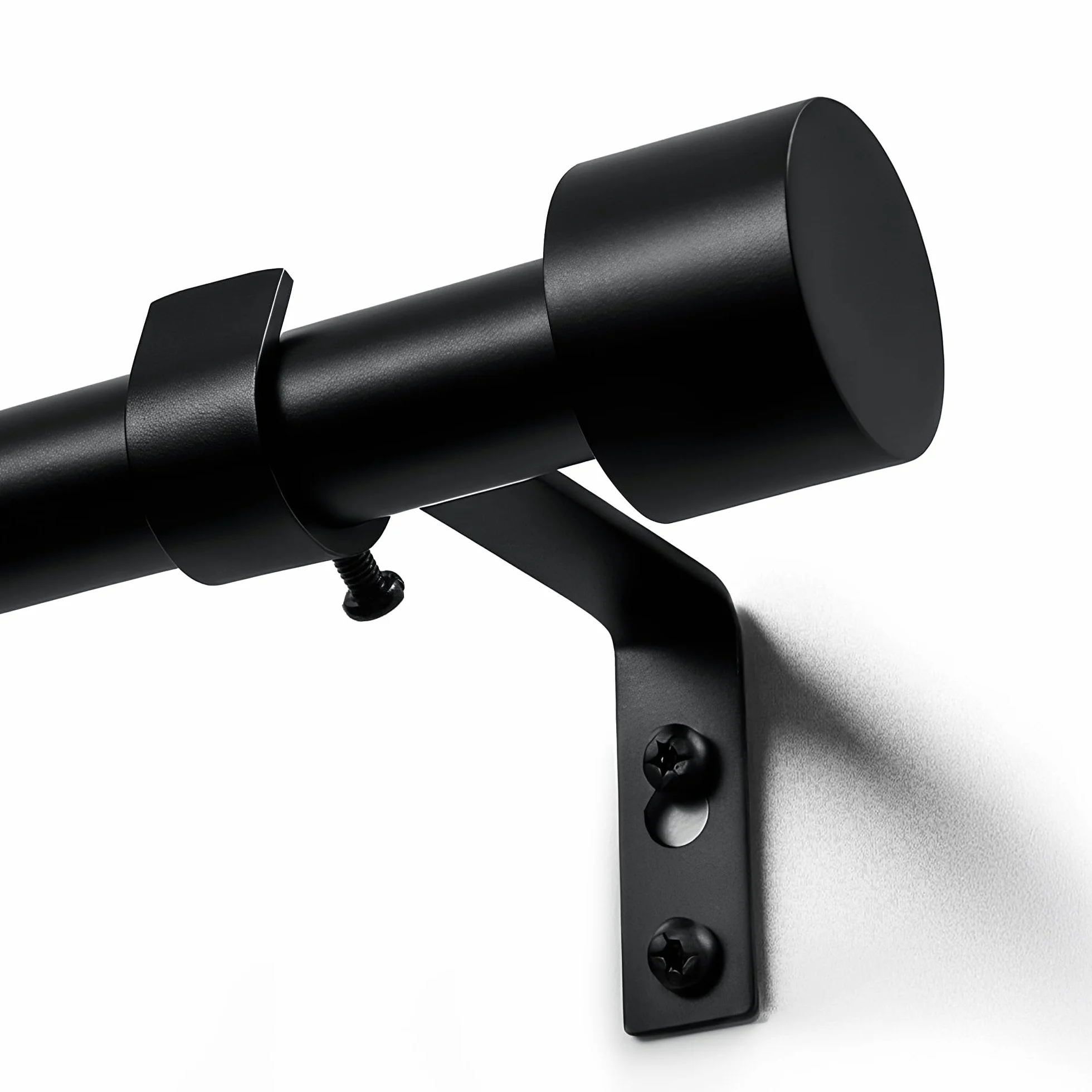 Deconovo Bastone per Tende Estensibile 76–249 cm Metallo Ø19 mm Nero 10 kg