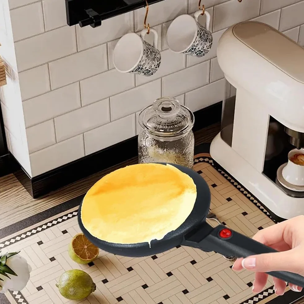 Pancake Maker Elettrico Piastra per Crepe 600W Antiaderente Portatile Spina EU