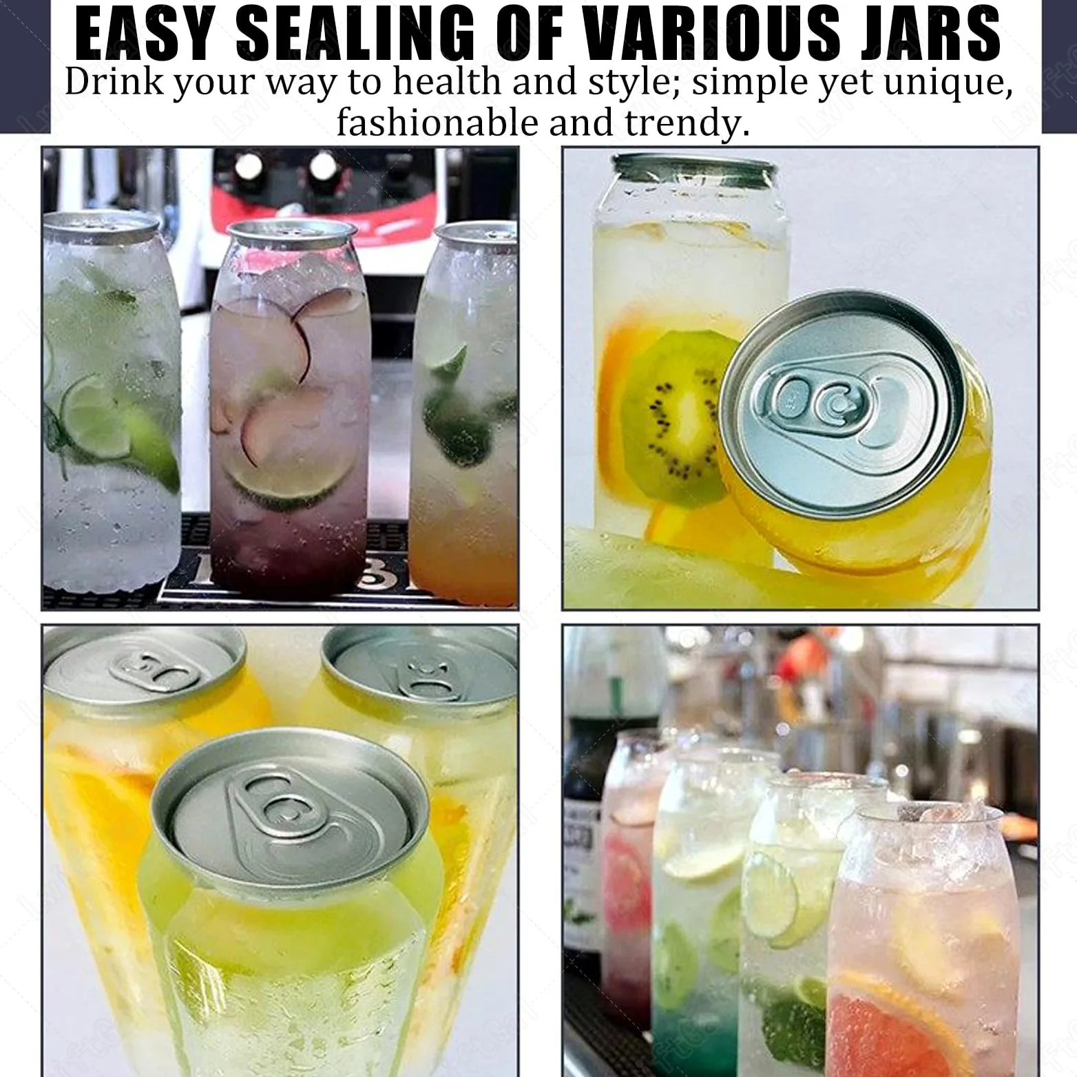 Bicchieri di plastica usa e getta trasparenti con design a prova di perdite e tappi in alluminio per succhi e boba, compatibili con sigillanti automatici per tazze, 500 ml