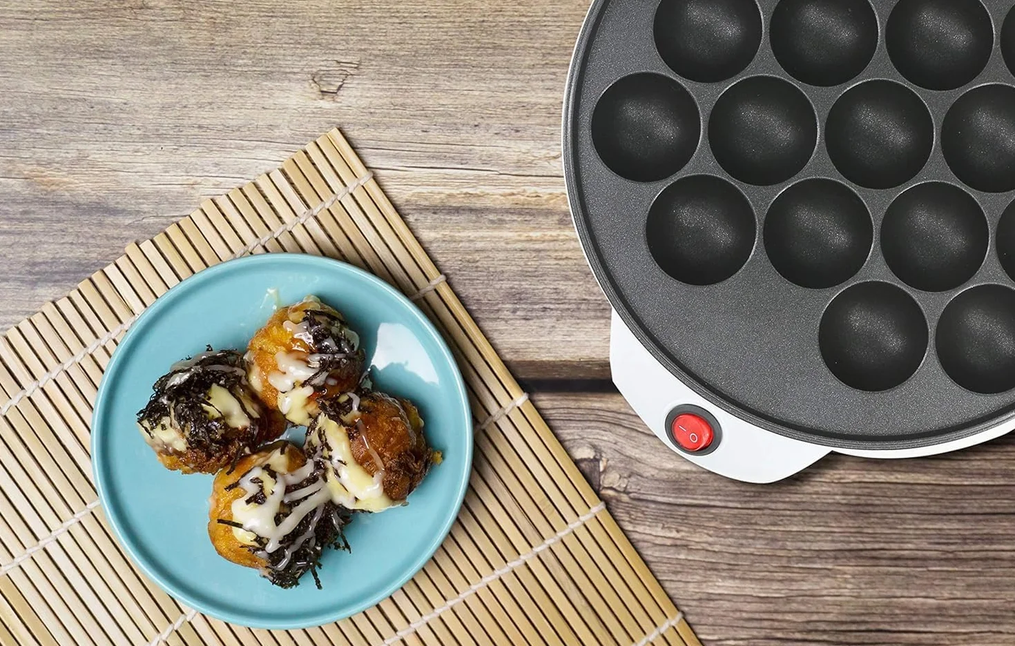 StarBlue Macchina per Takoyaki Elettrica 650W 220-240V 50/60Hz Spina Europa