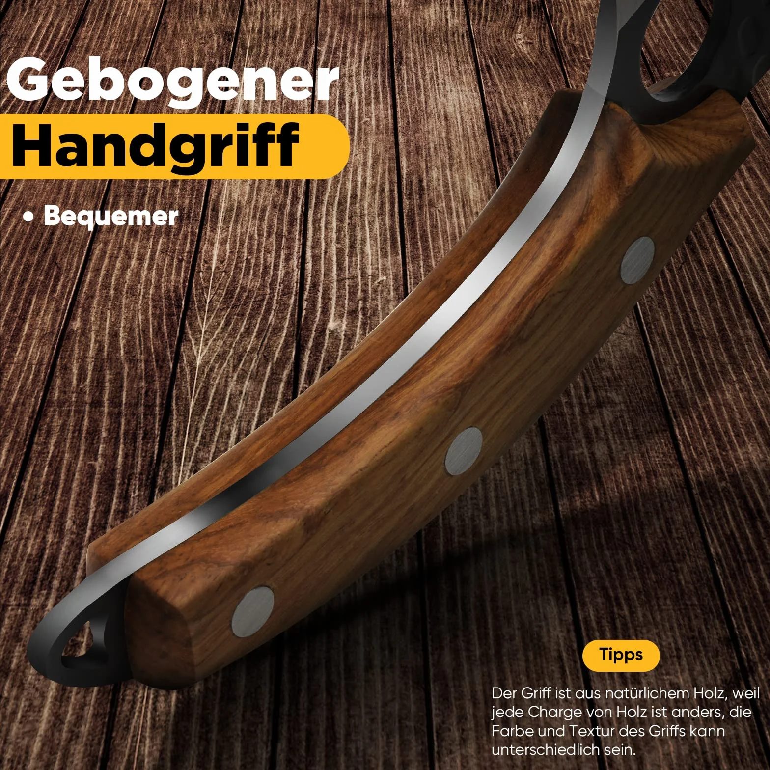 OOKUU Viking Knives Coltelli da cuoco Giappone con affilatoi, Coltelli da disosso forgiati, impugnatura a T